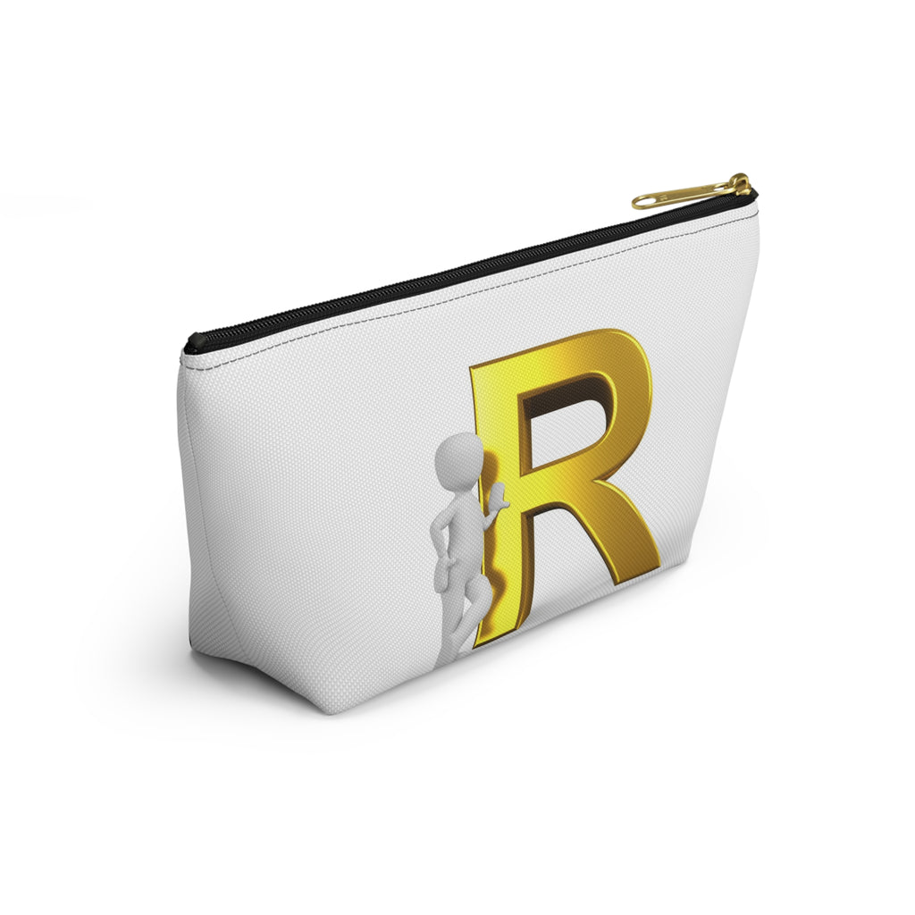 Gold Letter R Initial Accessory Pouch