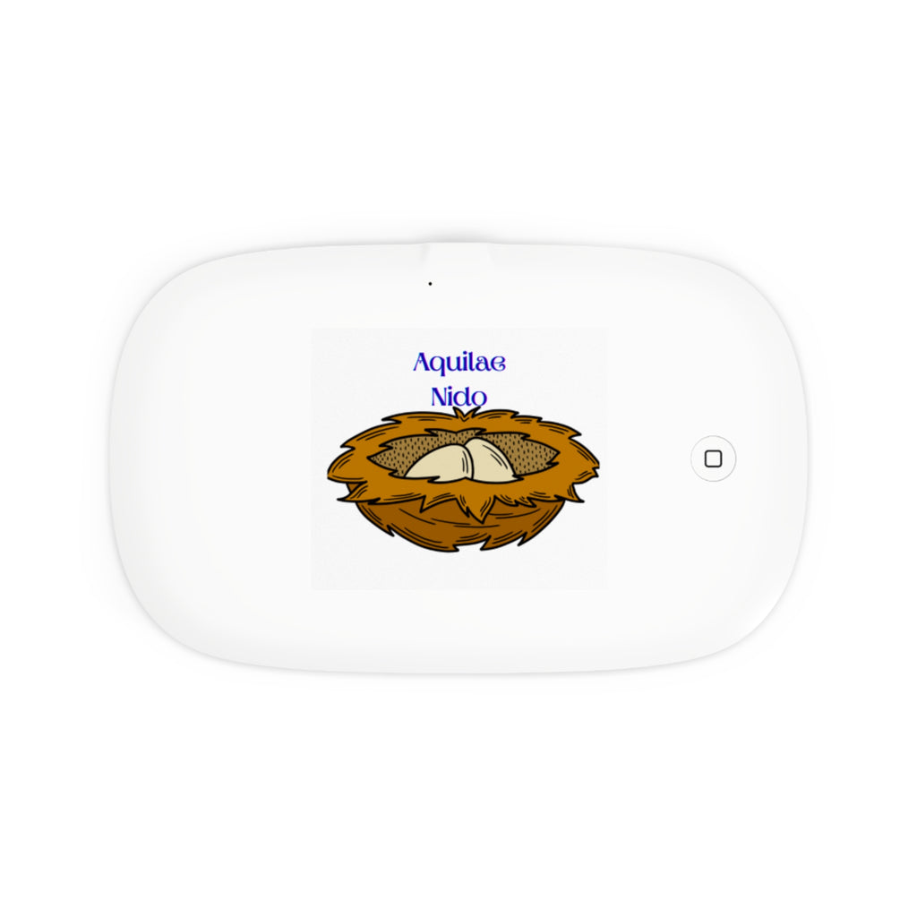 Bird Nest Illustration UV Phone Sanitizer and Wireless Charging Pad | Nest Eggs Design