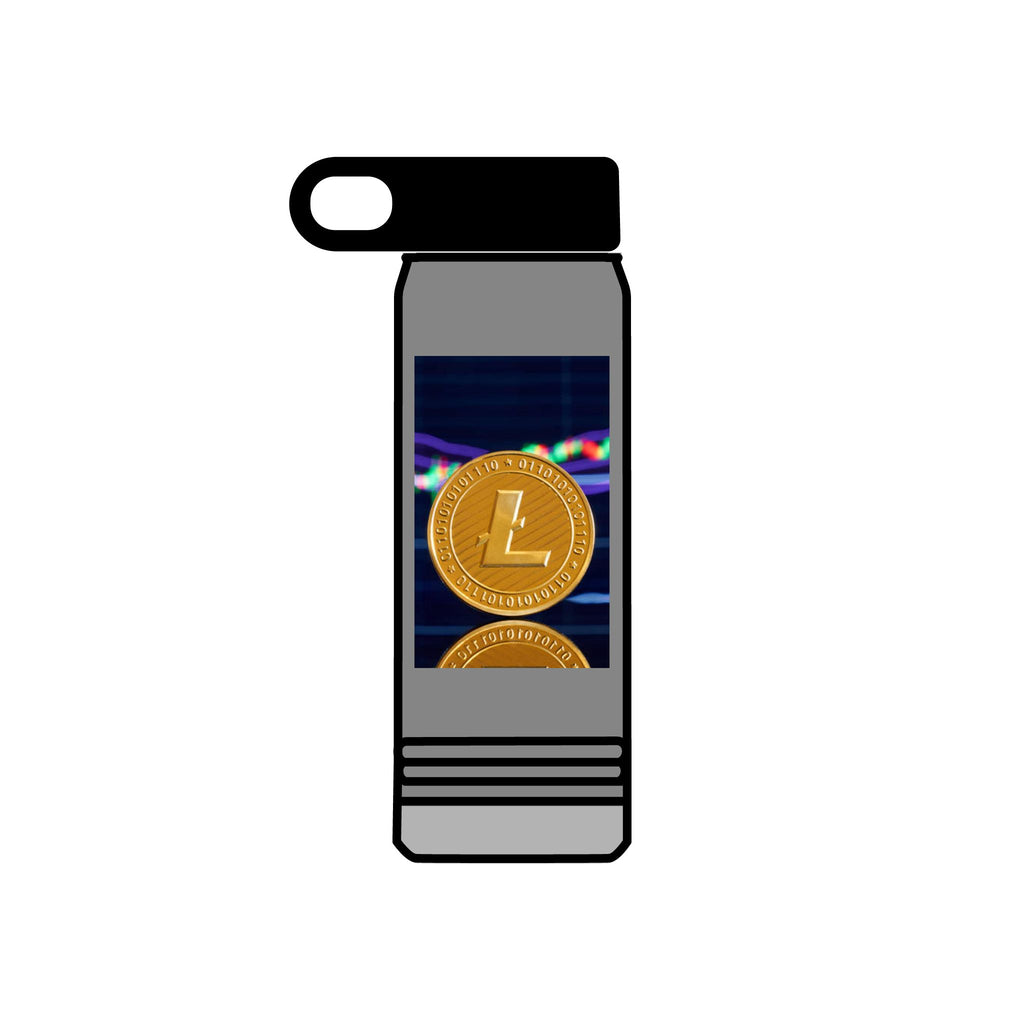 Litecoin Coin Crypto Design Water Bottle | 20oz Stainless Bottle