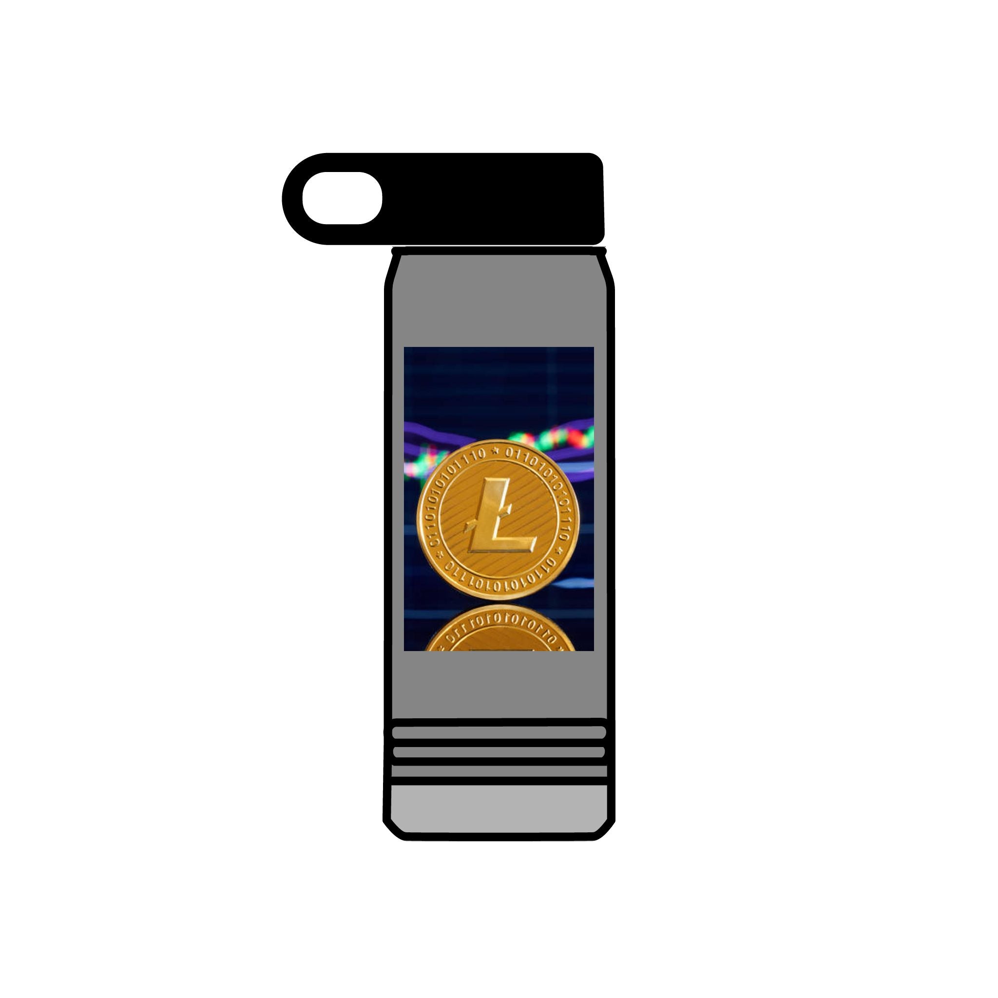 Litecoin Coin Crypto Design Water Bottle | 20oz Stainless Bottle
