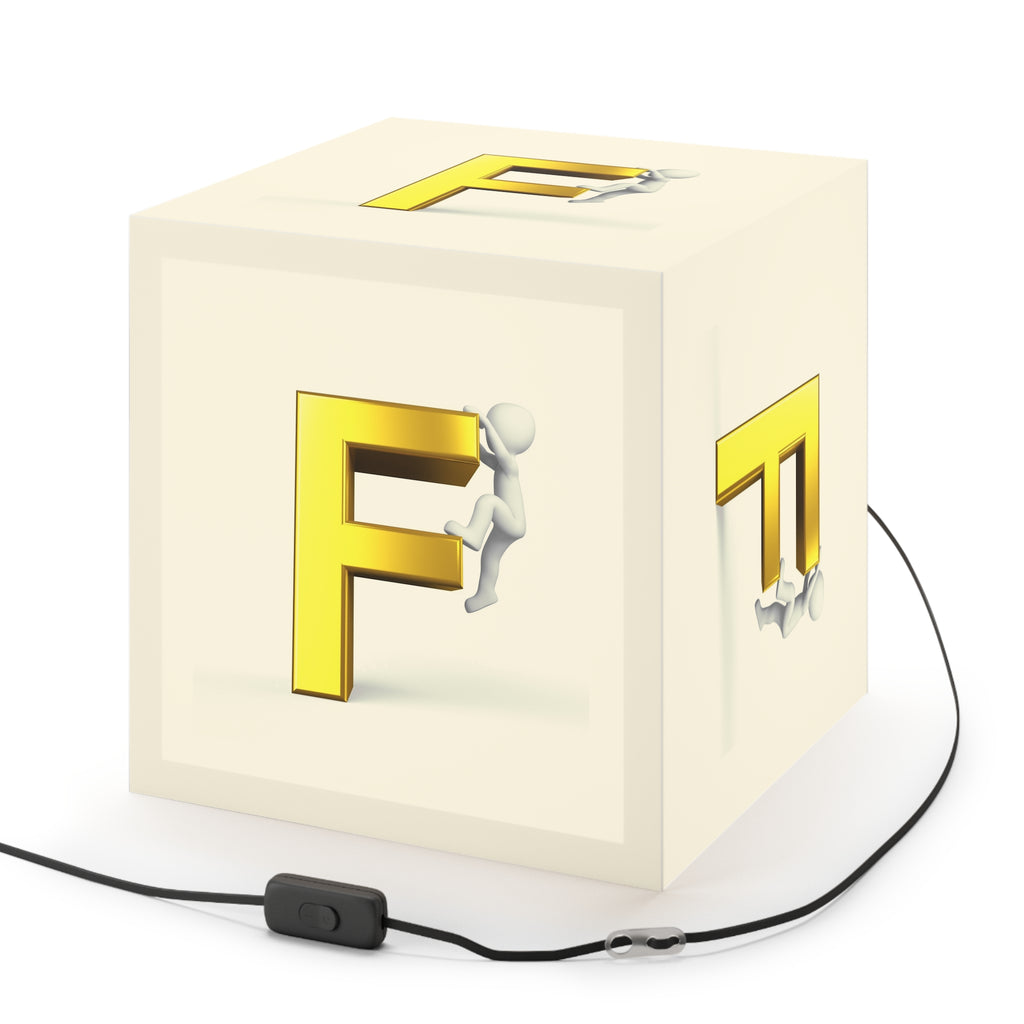 Climbing F Letter Light Cube Lamp | Alphabet Nightlight, Kids Room Decor