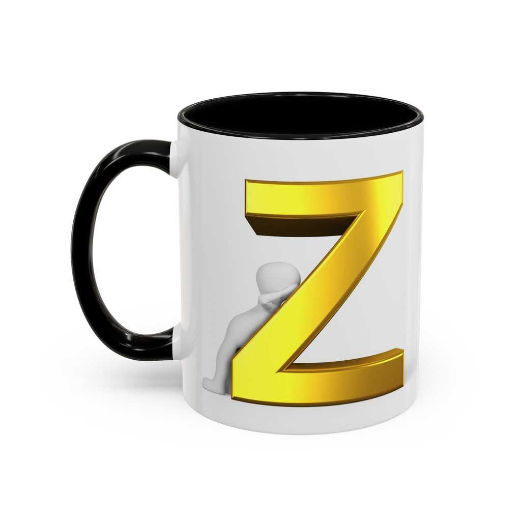 Gold Buchstabe Z Tasse | Akzent Kaffeetasse 11oz 15oz