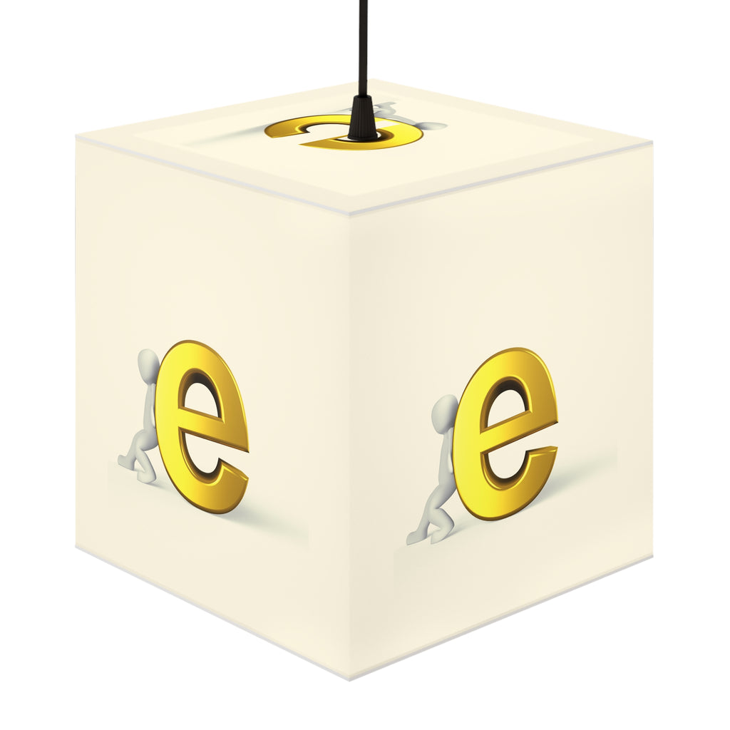 Gold Letter E Cube Lamp, Light Cube Lamp | Alphabet Nursery Nightlight