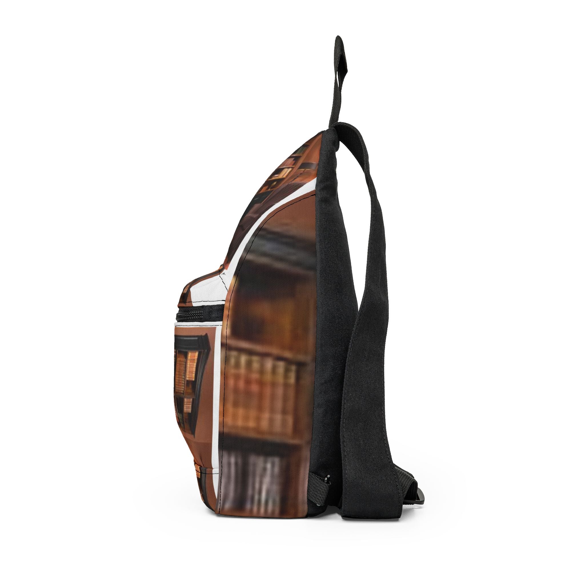 Vintage Library Books Sling Bag | Book Lover Pattern
