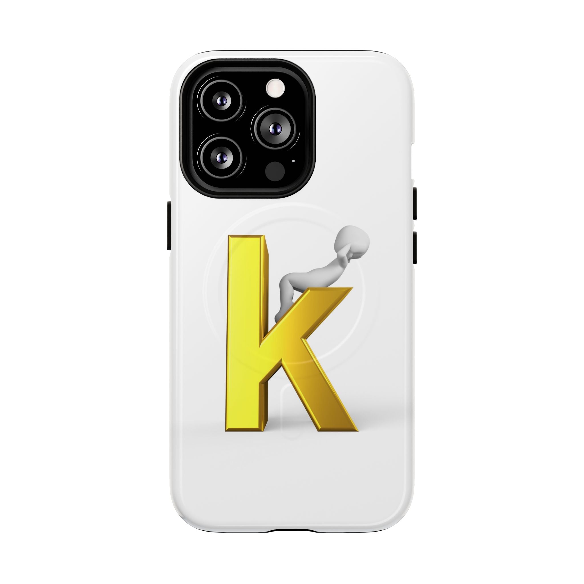 Coque de téléphone avec logo lettre K | Coque magnétique résistante, Monogramme initial