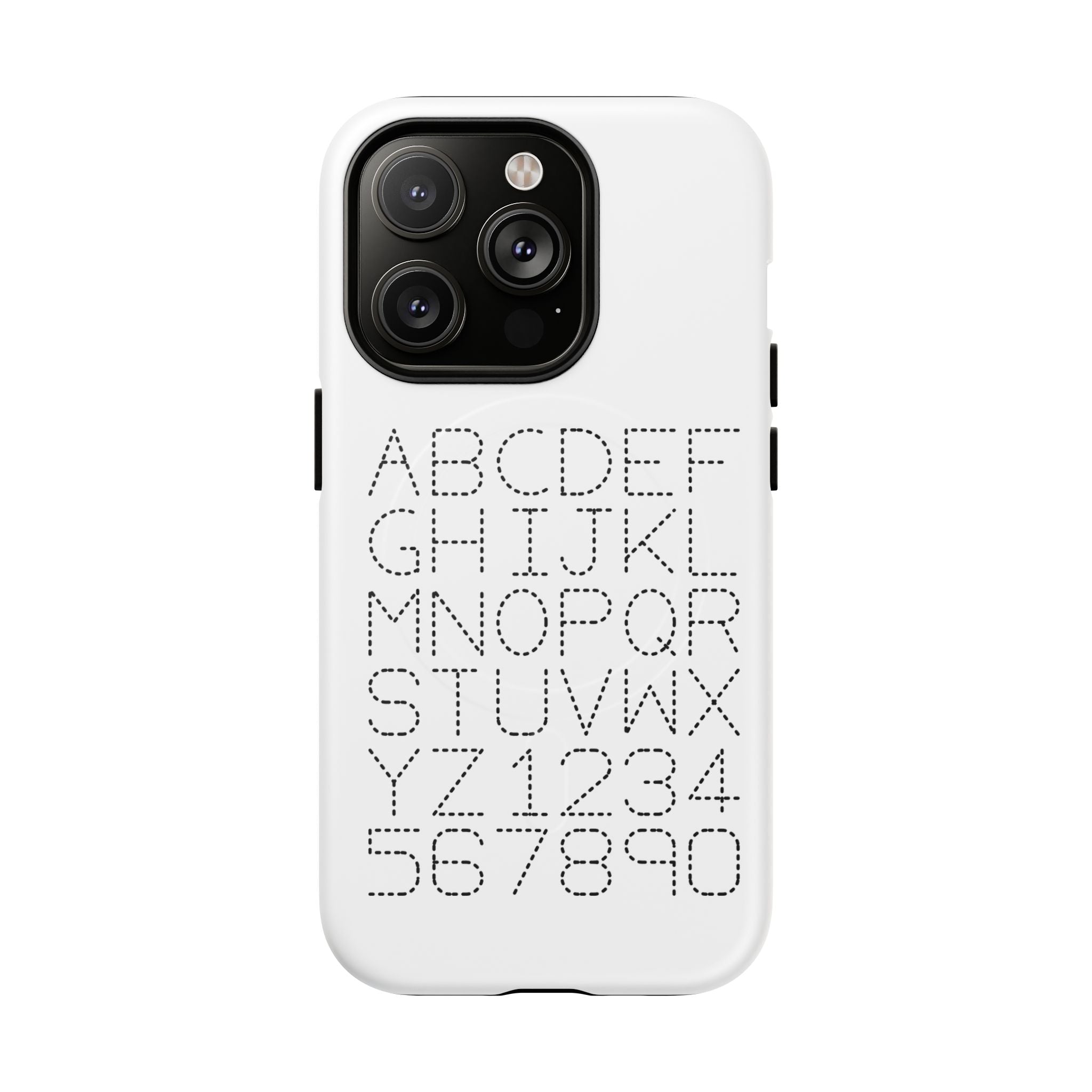 Coque de téléphone Alphabet à pois | Coque magnétique robuste