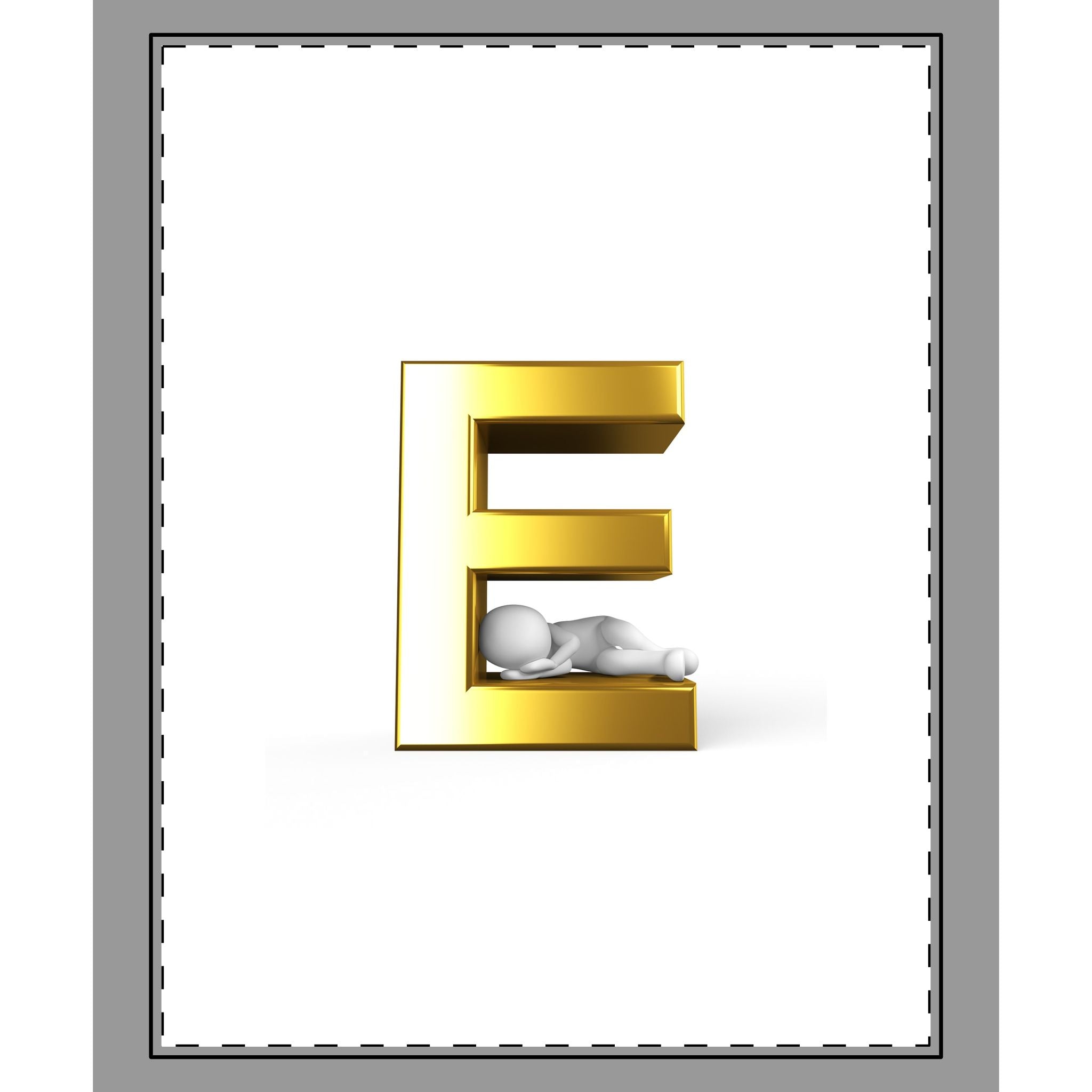 Woven-Style Coverlet | 3D Gold Letter E
