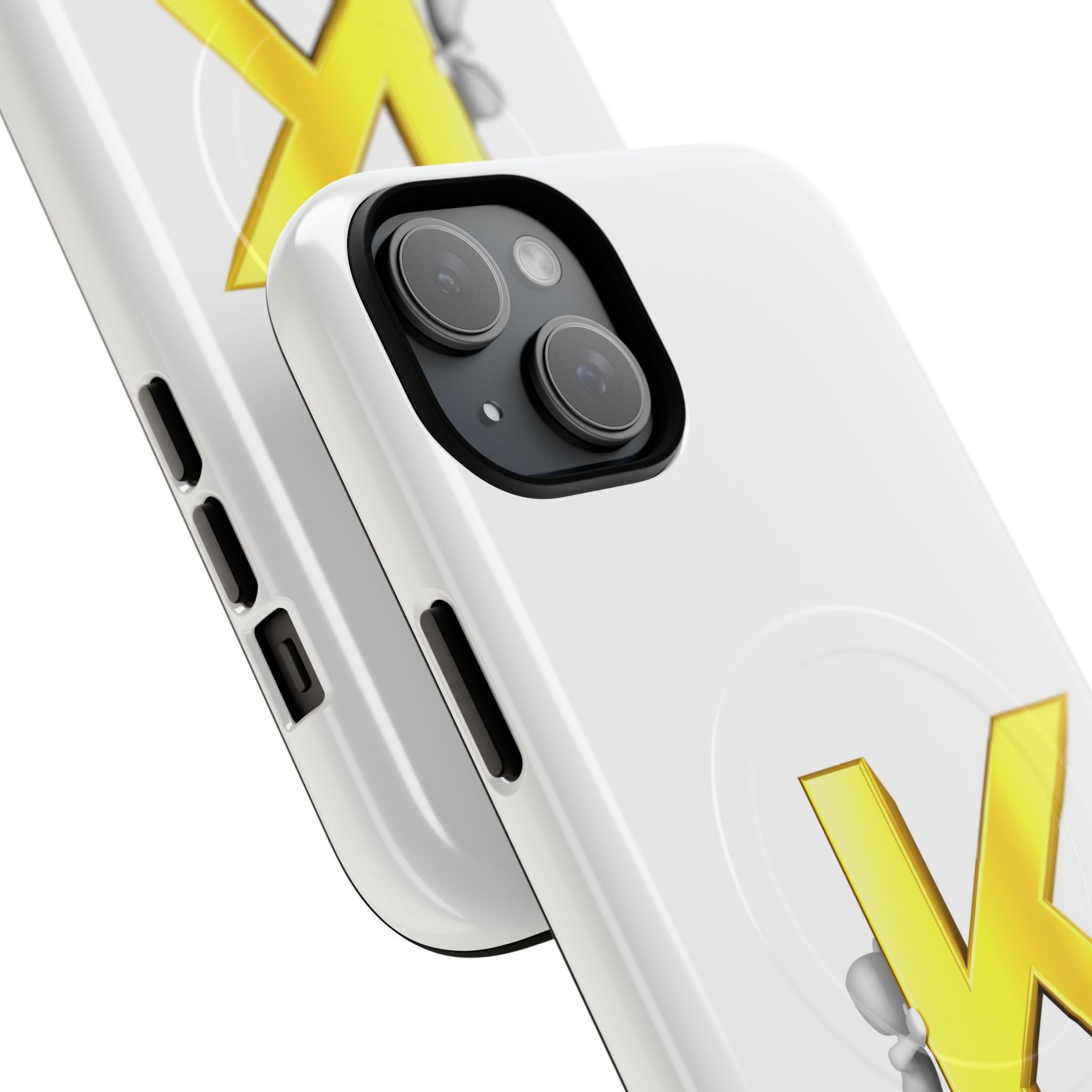 Yellow K Letter Phone Case | Tough Magnetic Case, Monogram Initial K