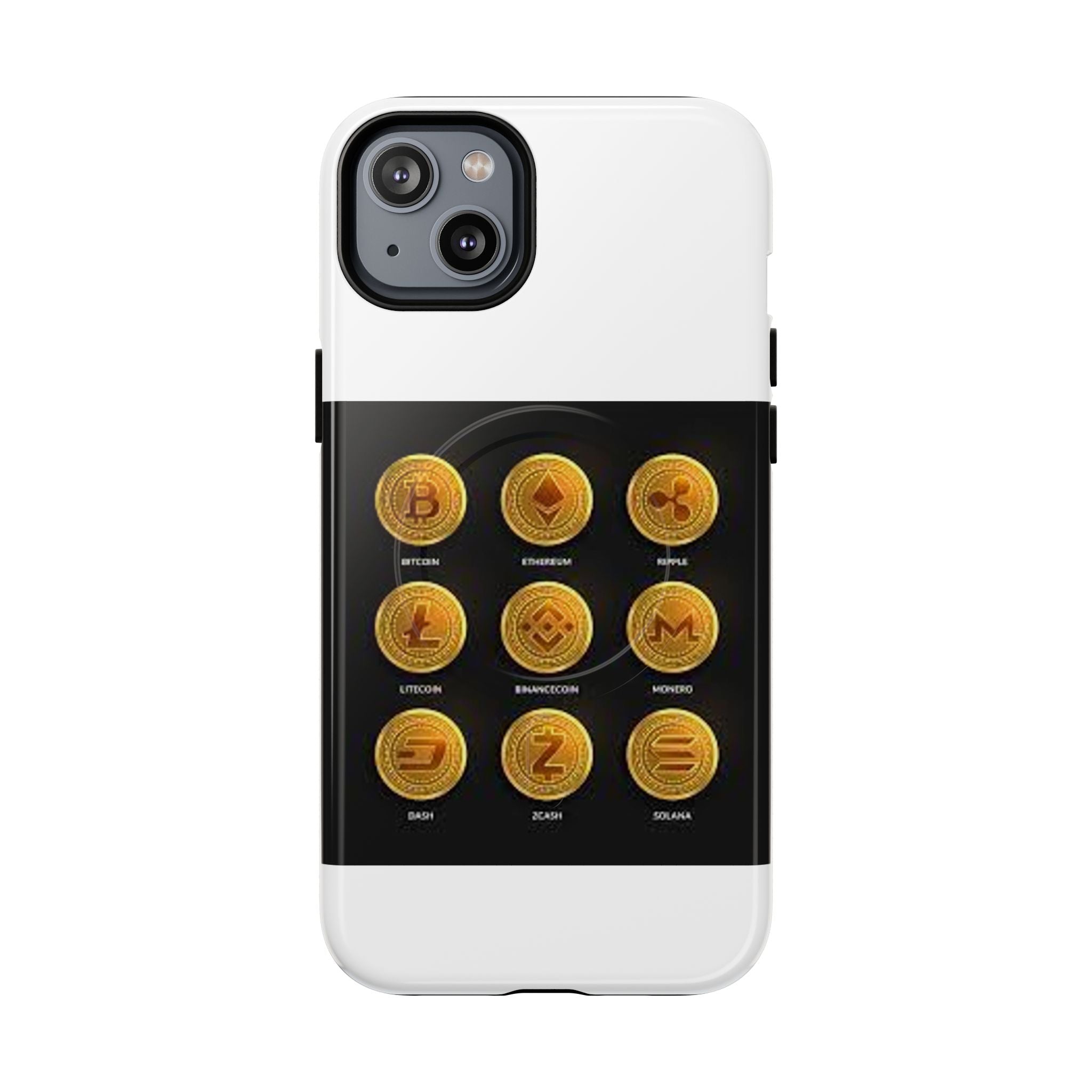 Coque de Téléphone Graphique de Monnaie Crypto | Coque Magnétique Robuste