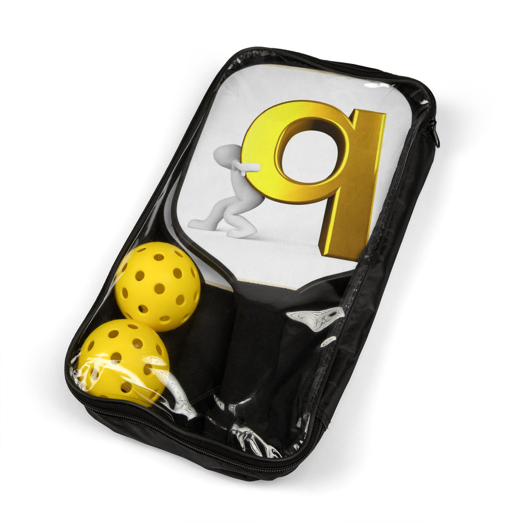 Golden Letter Q Pickleball Paddle