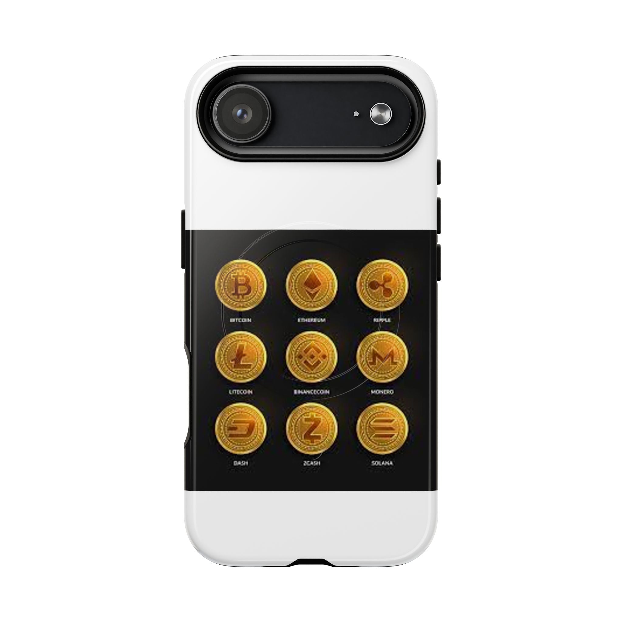 Coque de Téléphone Graphique de Monnaie Crypto | Coque Magnétique Robuste