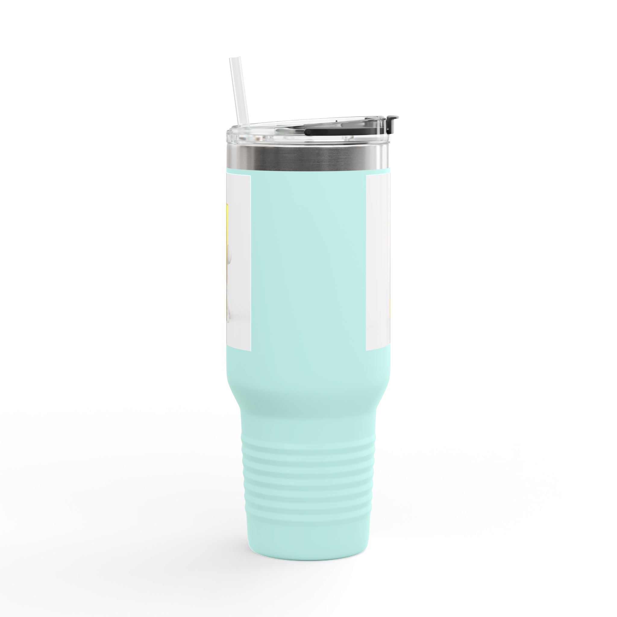 3D Character with Gold Exclamation Mark Travel Mug | 40oz Insulated Tumbler