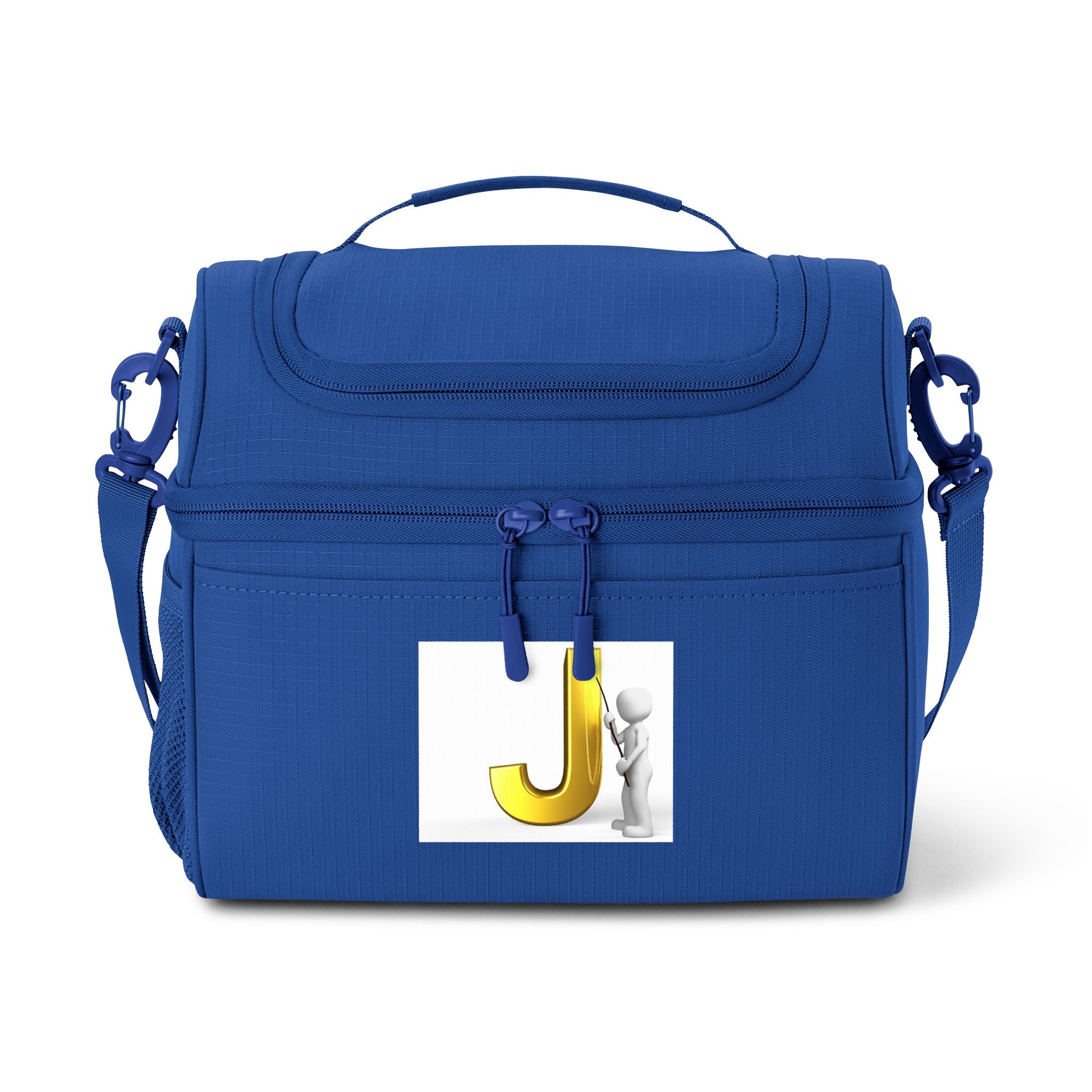 Gold Letter J Cooler Bag | Monogram Initial Lunch Cooler