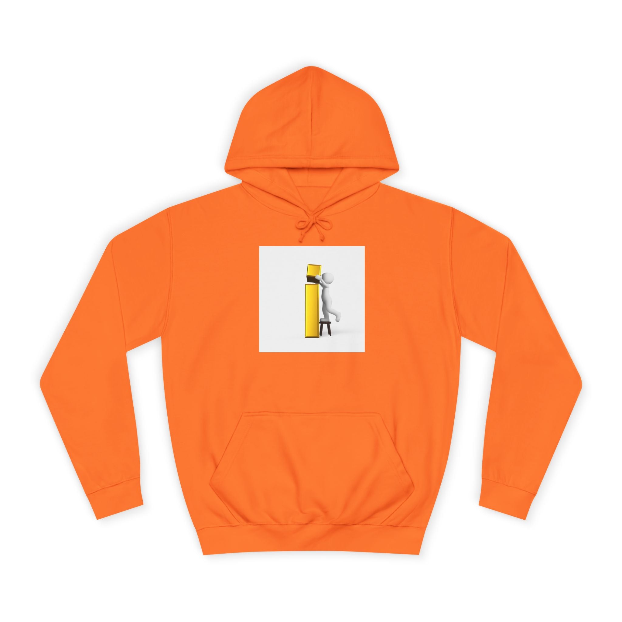 Stick Figure Building Letter i Hoodie | Minimal Illustration