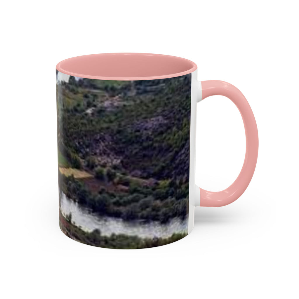 Riverside Landscape Coffee Mug | Accent Black Handle and Rim