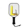 Yellow 3D Letter L with Figure pickleball paddle