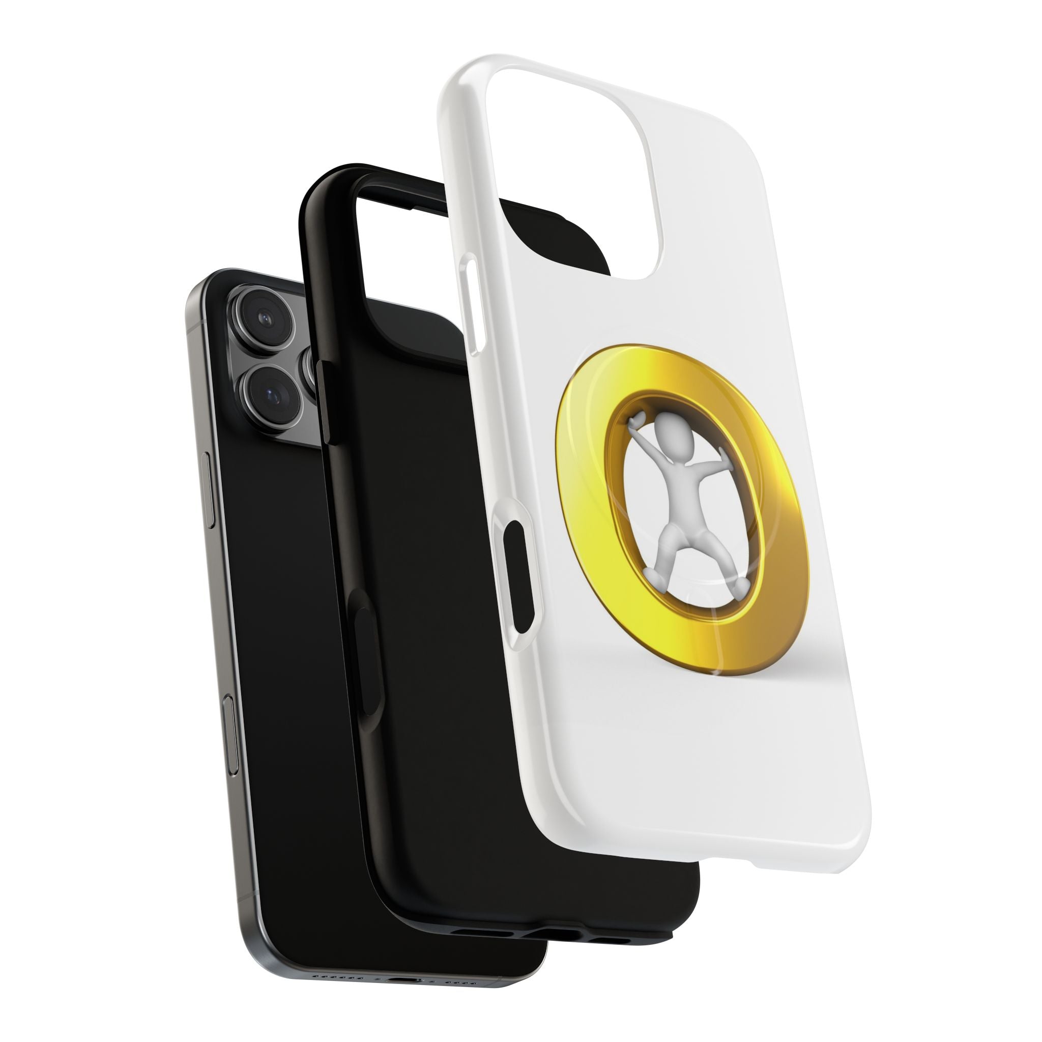 3D Gold Letter O Figure Phone Case | Tough Magnetic Case