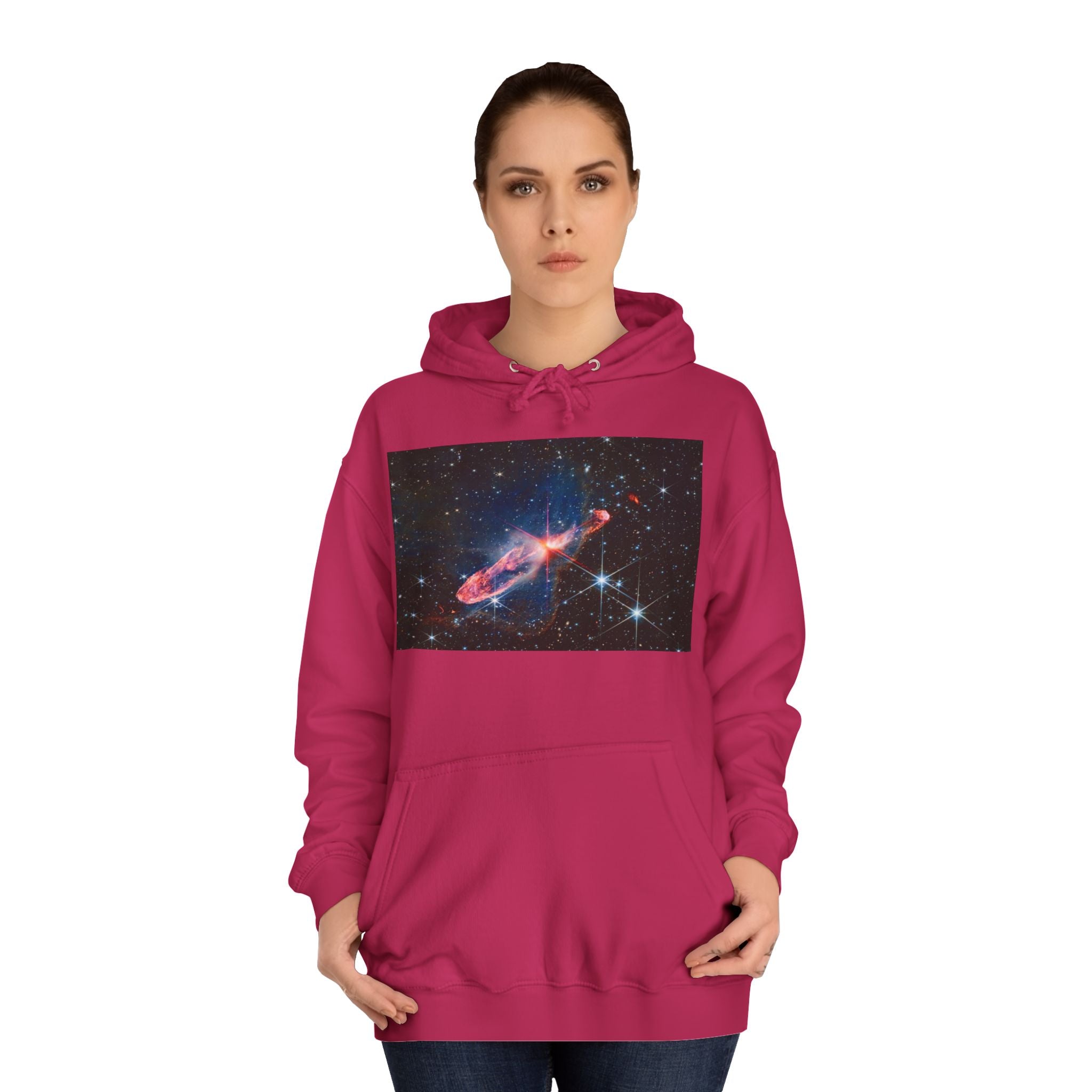 Nebula Space Photo Hoodie | Cosmic Galaxy Stars Astronautic Design