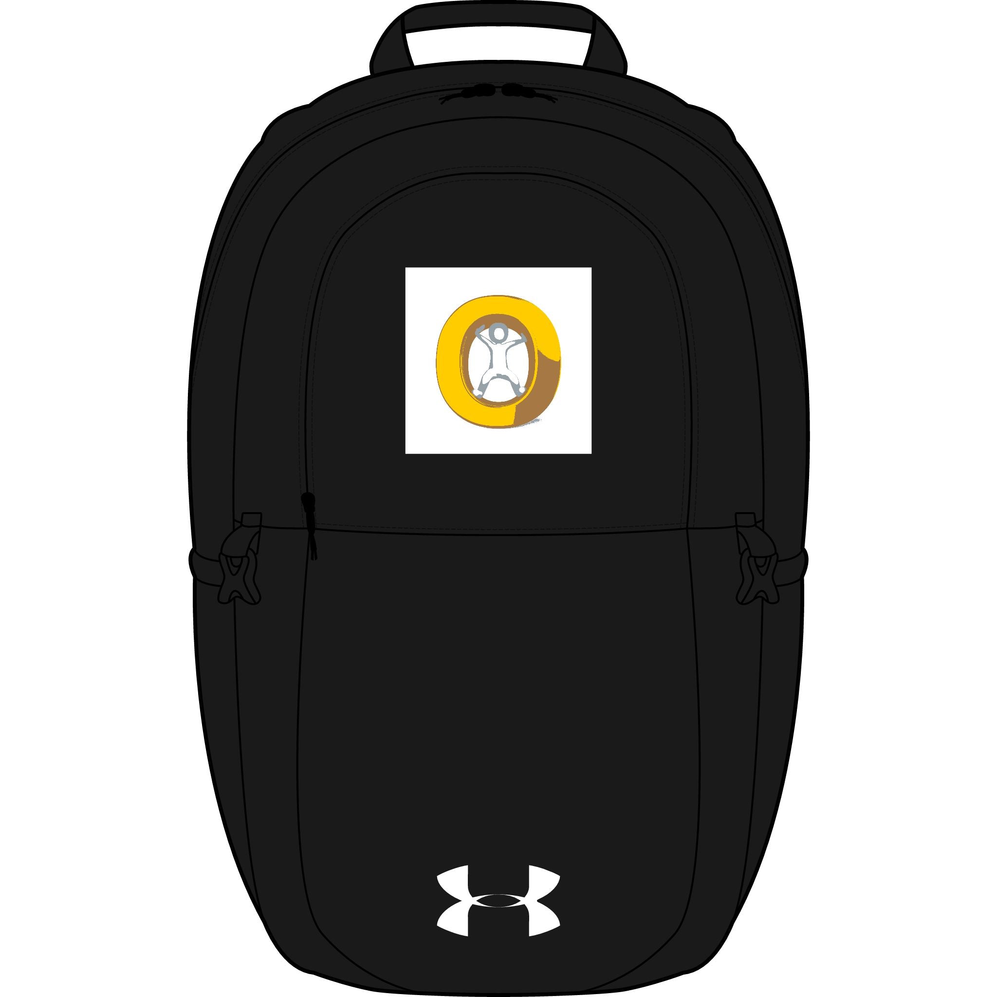 Gold Letter O Patch Backpack | Embroidered Sports Backpack