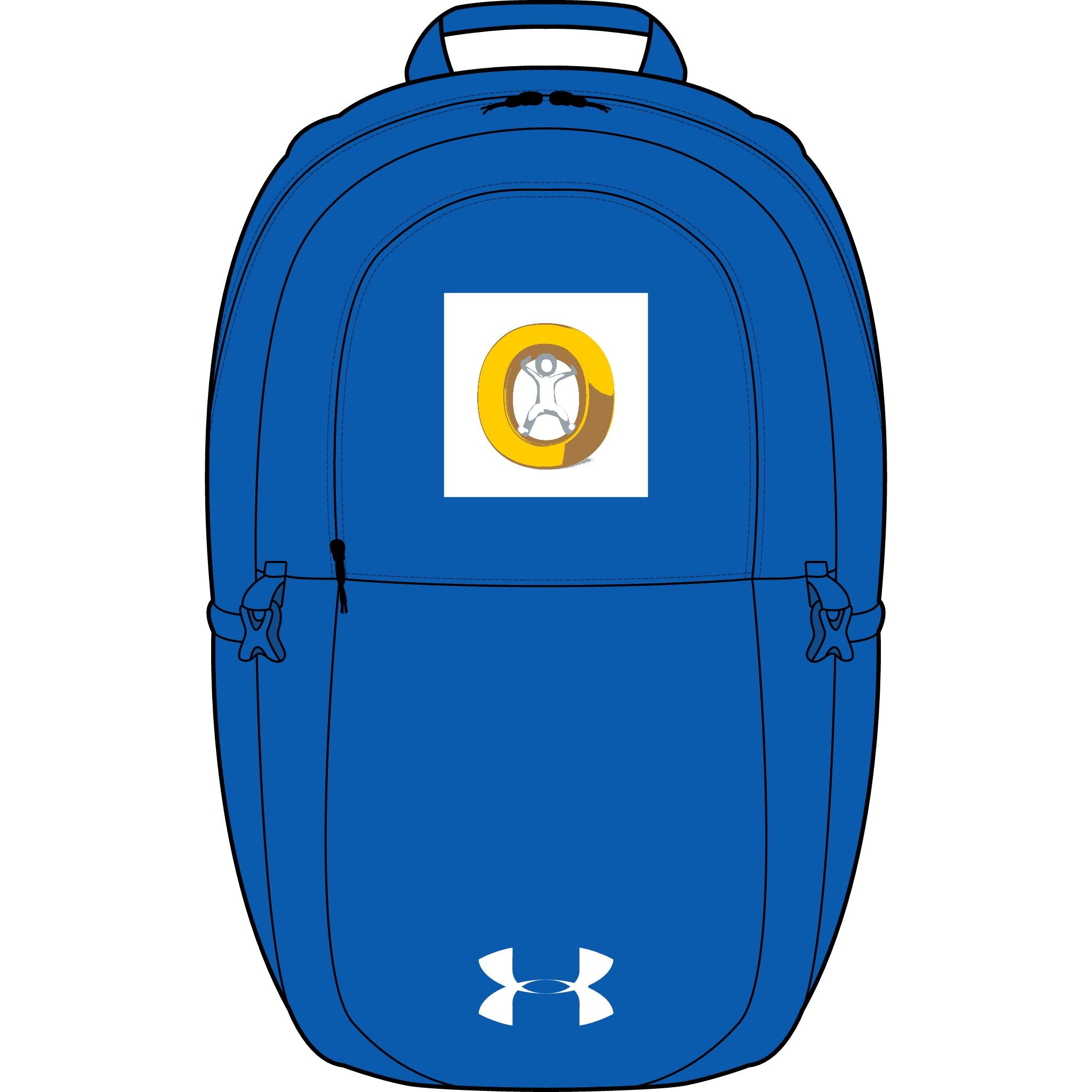 Goldfarbener Buchstabe O Aufnäher Rucksack | Bestickter Sportrucksack