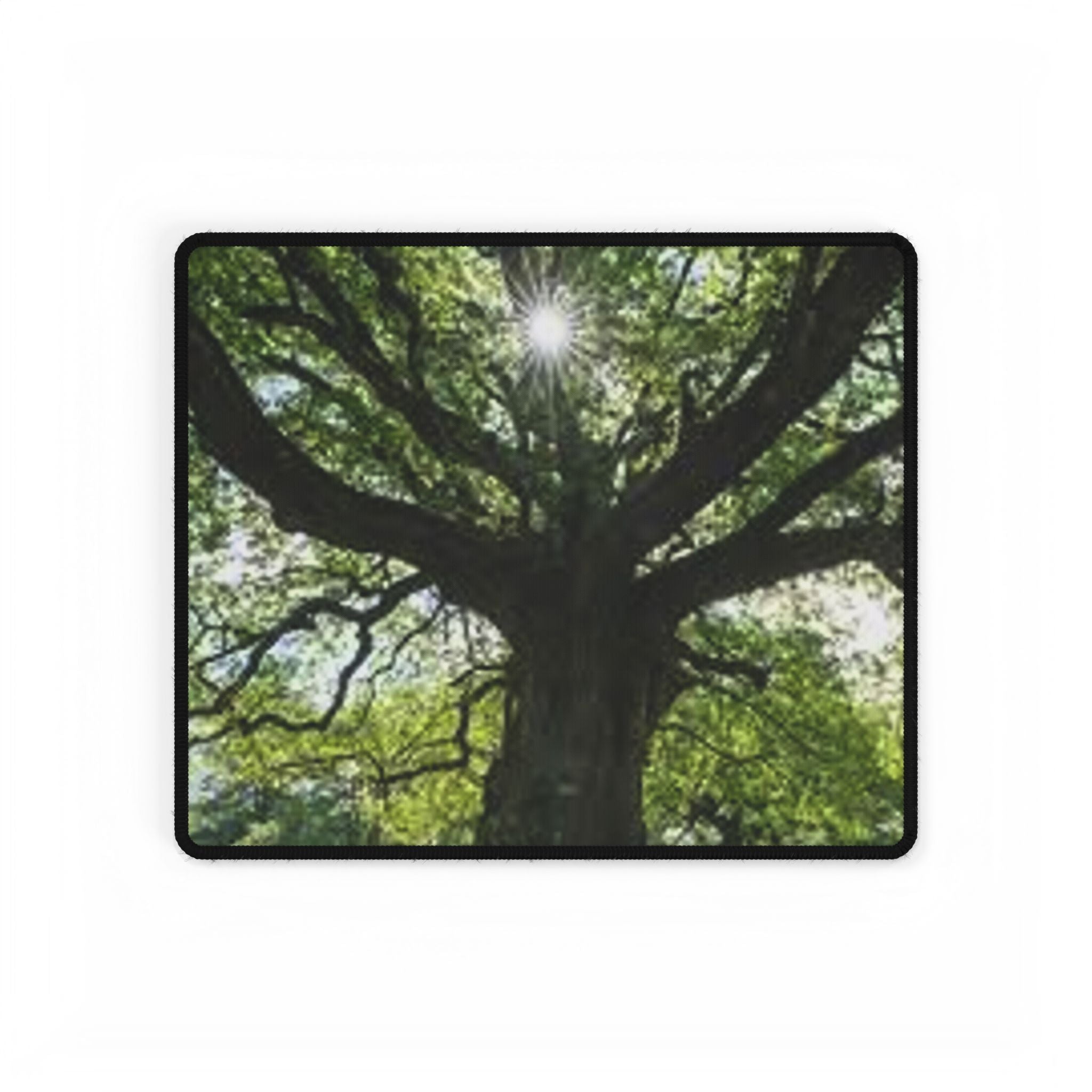 Sunlit Oak Tree Desk Mat | Large Scenic Mouse Pad