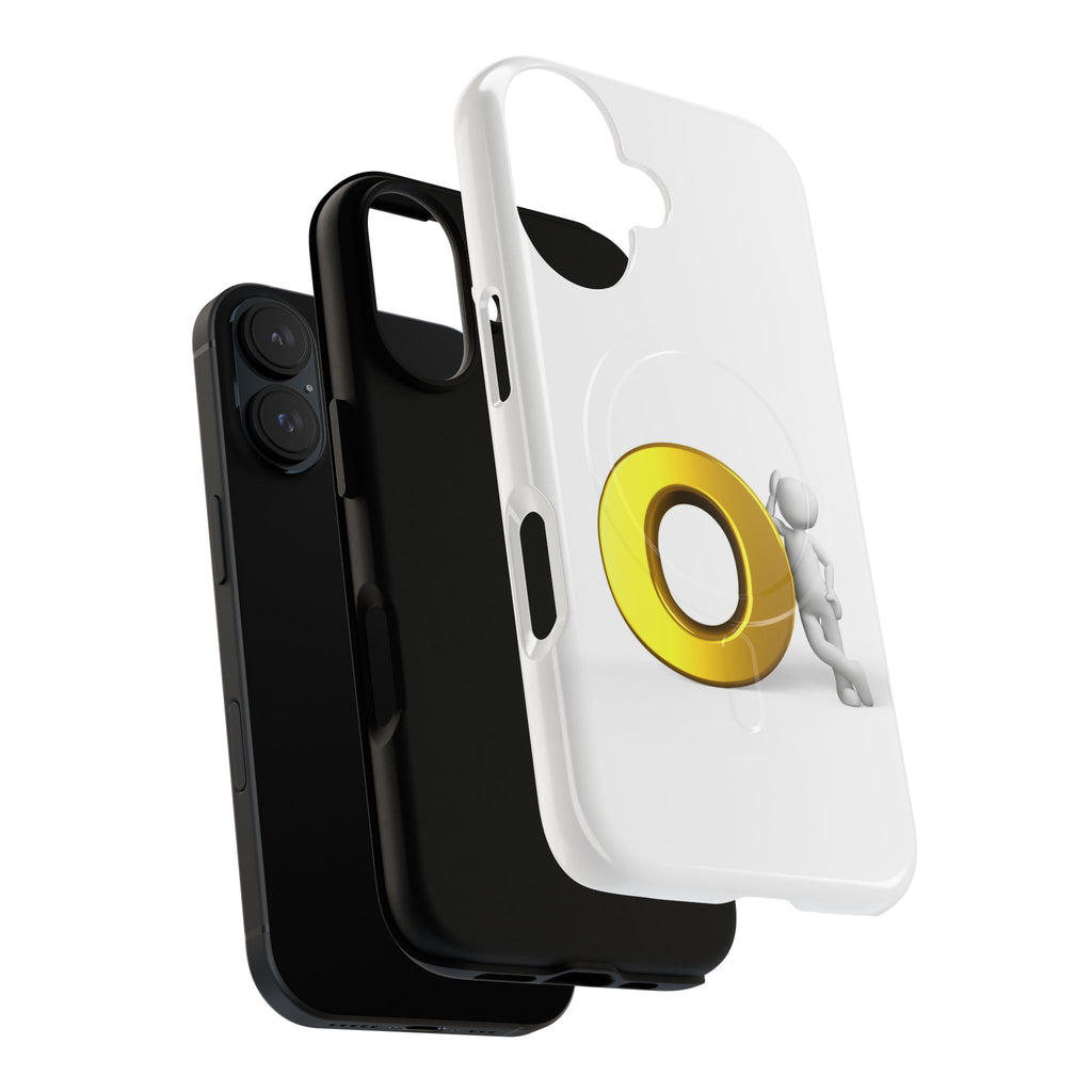 3D Gold Letter O Character phone case | Tough Magnetic Case, magnetic compatible