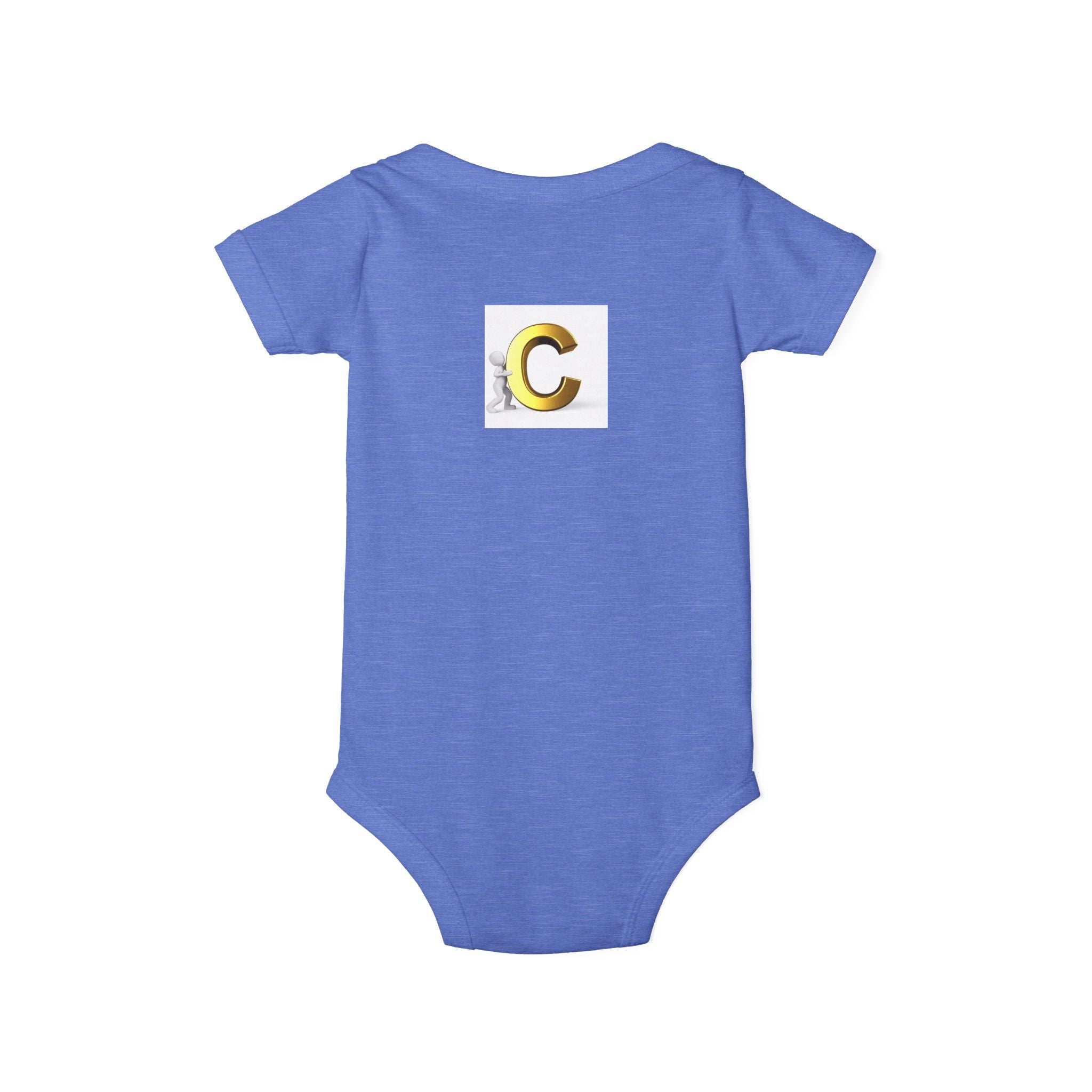 Gold Letter C Monogram Infant Onesie | Baby Bodysuit Initial