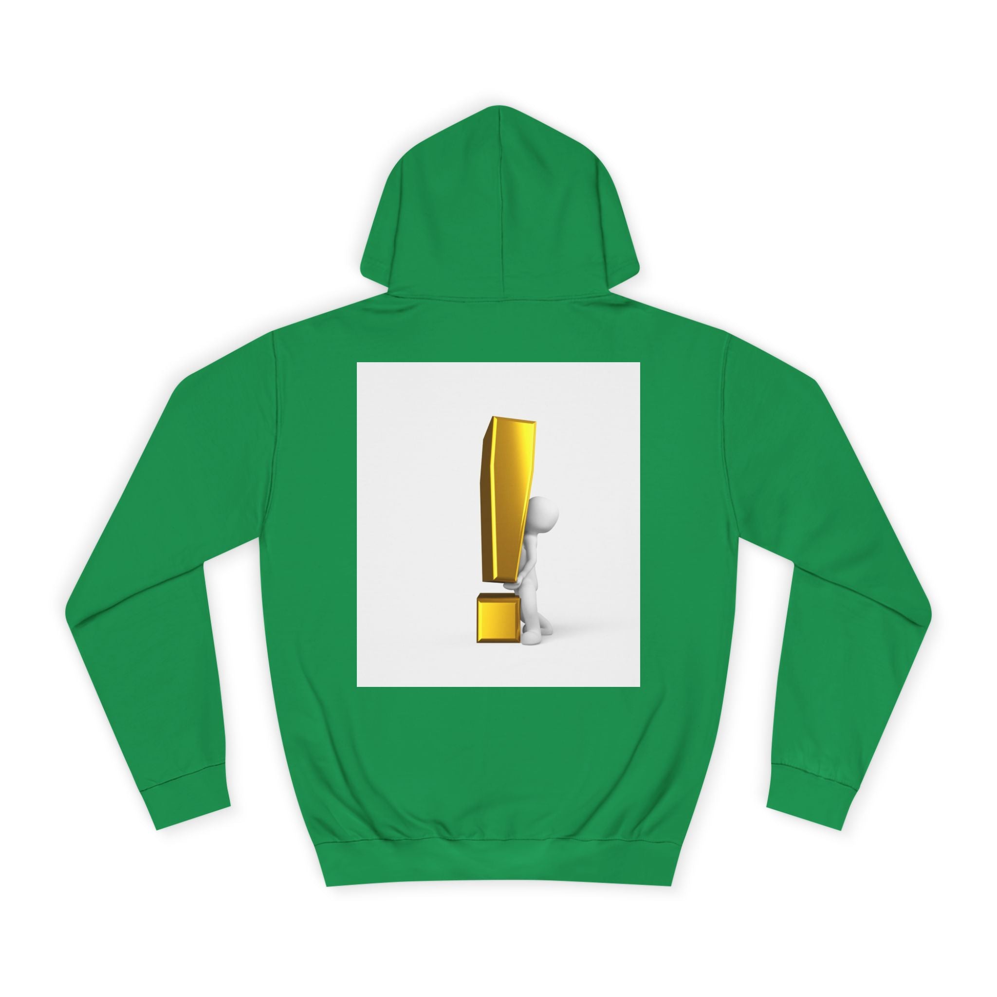 Gold Exclamation Mark Hoodie | Minimal Symbol Sweatshirt