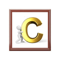 Gold Letter C Monogram Jewelry Box | Personalized Initial Keepsake
