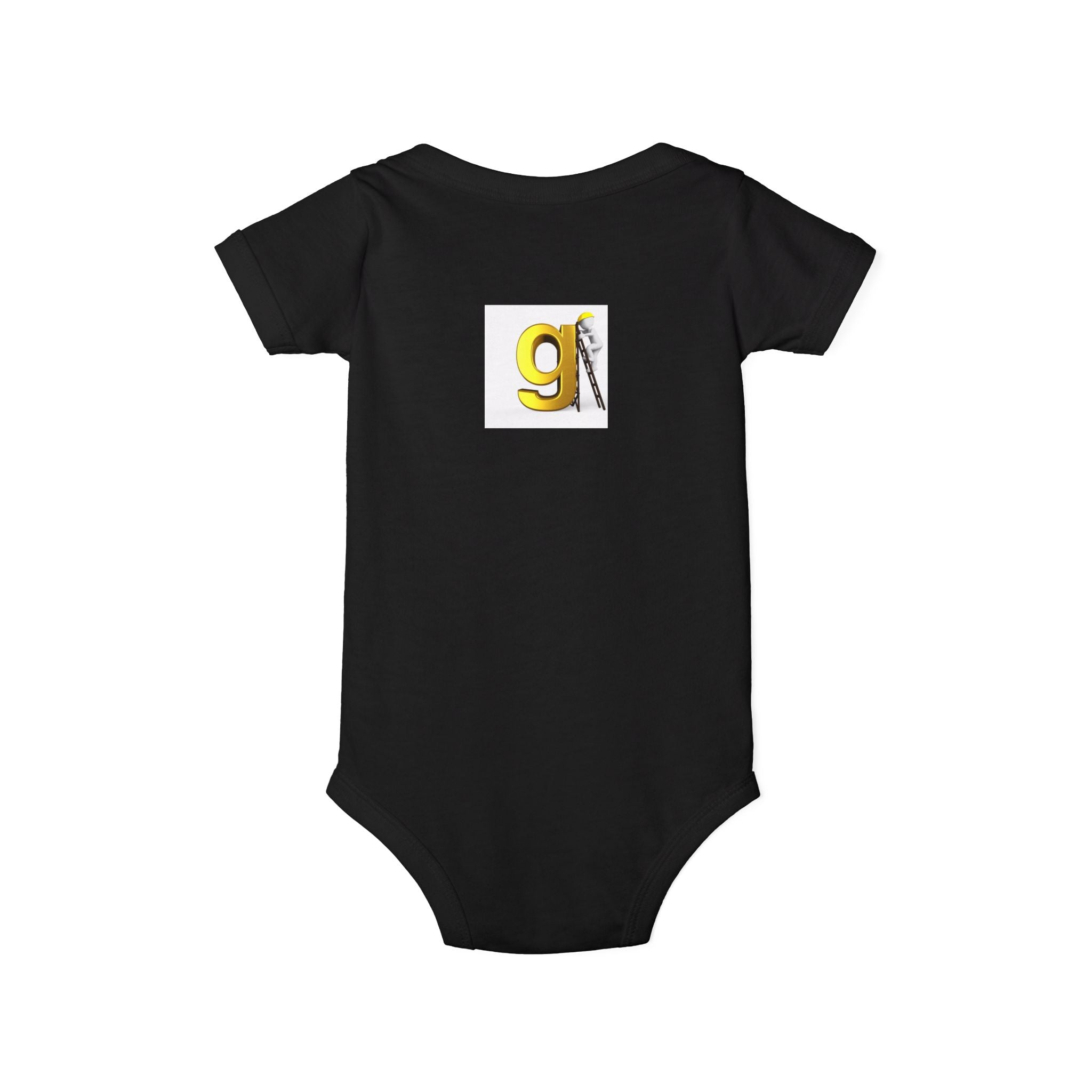 Yellow Letter G with worker Onesie | Baby Bodysuit, Alphabet Initial