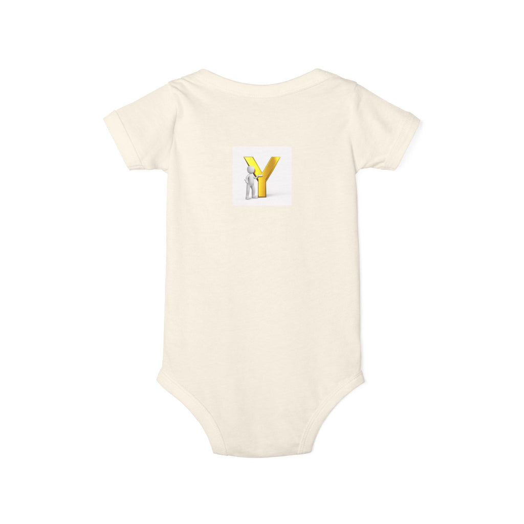 Yellow Letter Y Infant One Piece | Monogram Baby Bodysuit