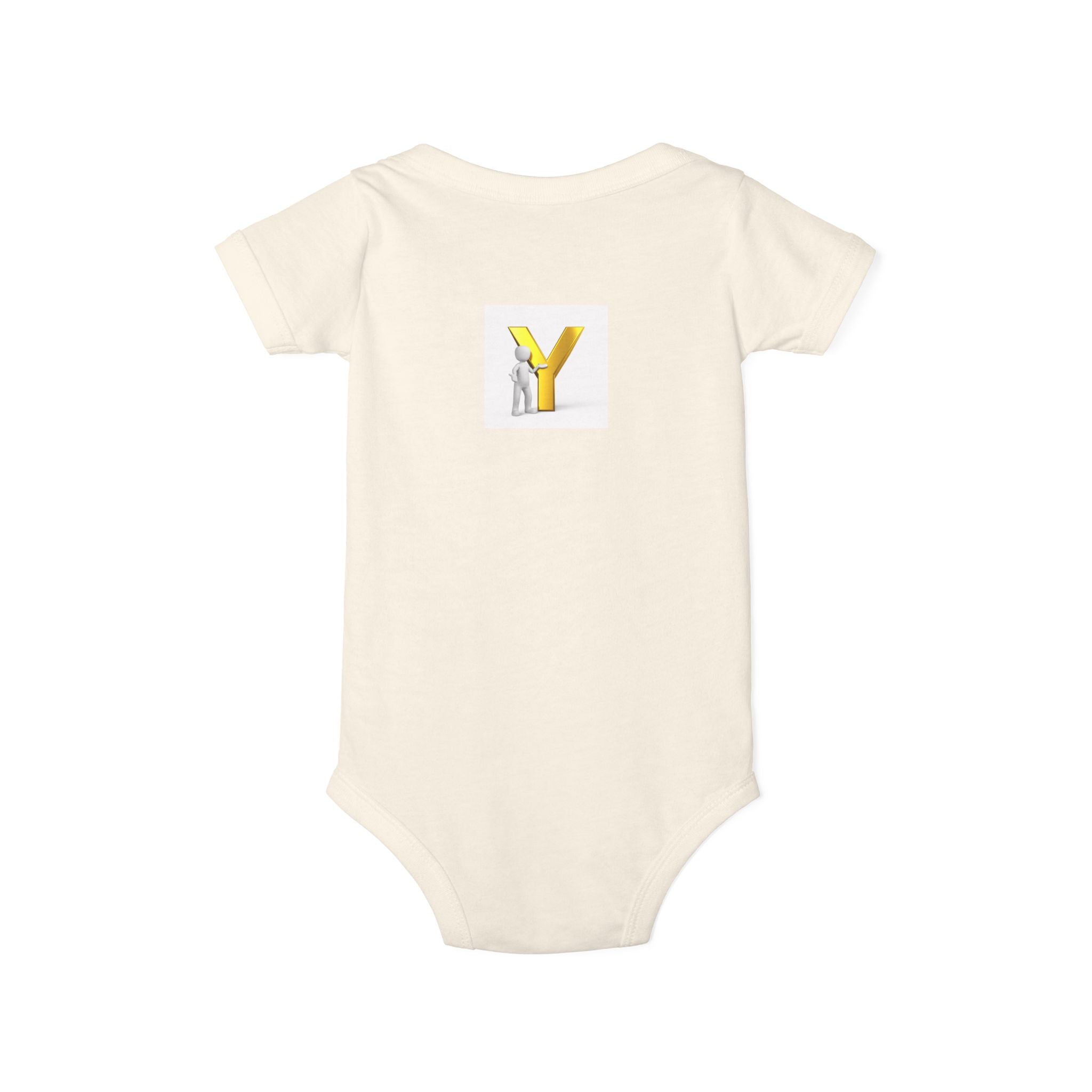 Yellow Letter Y Infant One Piece | Monogram Baby Bodysuit