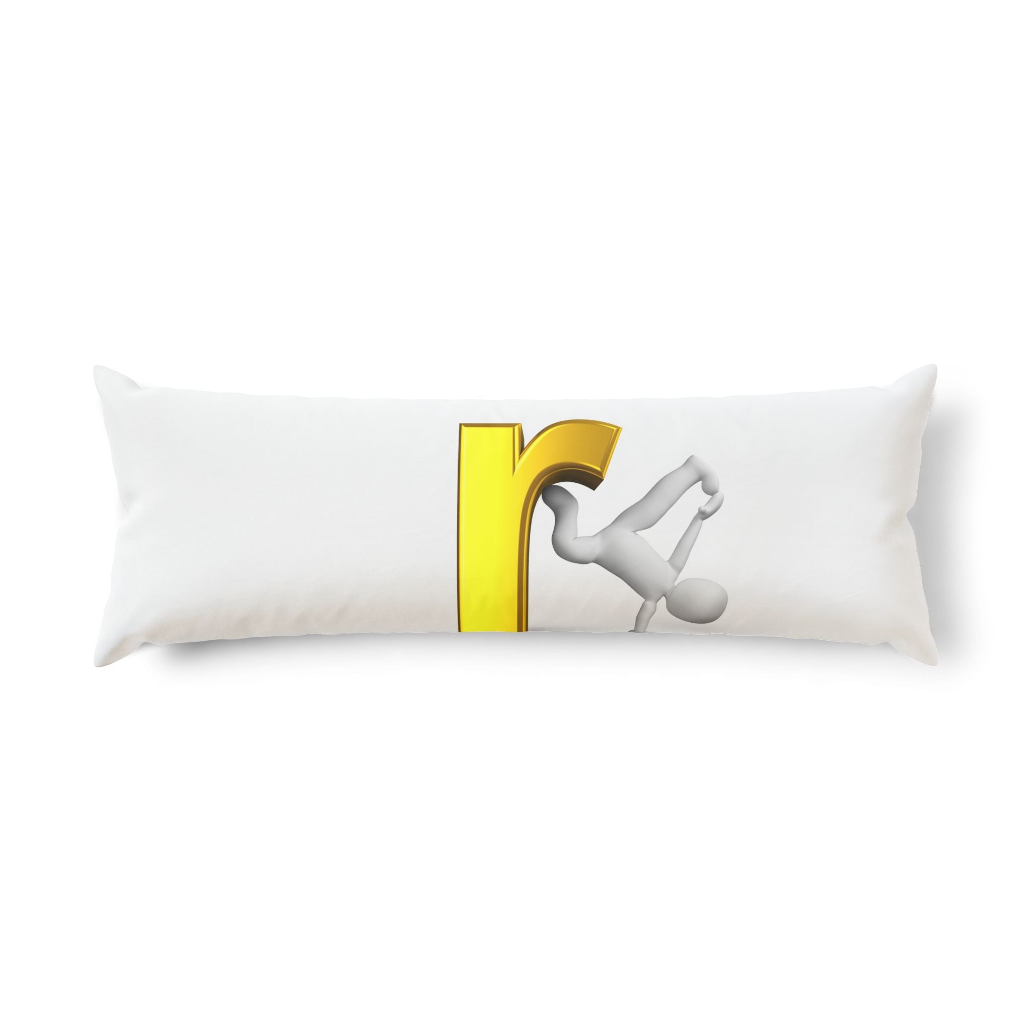 Oreiller de corps | Lettre R en or 3D