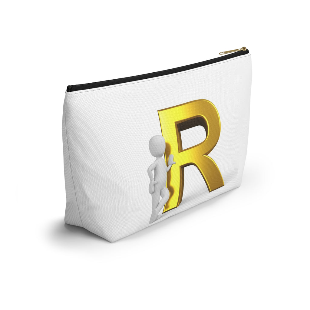 Gold Letter R Initial Accessory Pouch