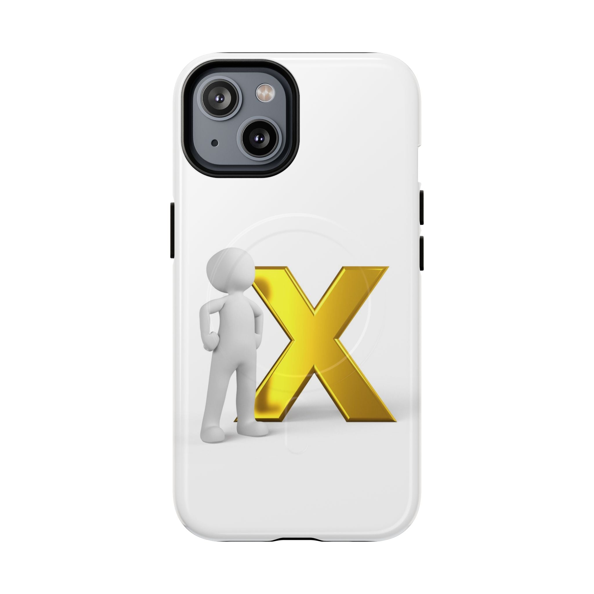 Coque iPhone Or X avec figurine 3D | Coque magnétique robuste