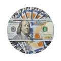 Hundred Dollar Bills Round Rug | Money Print Circular Floor Mat