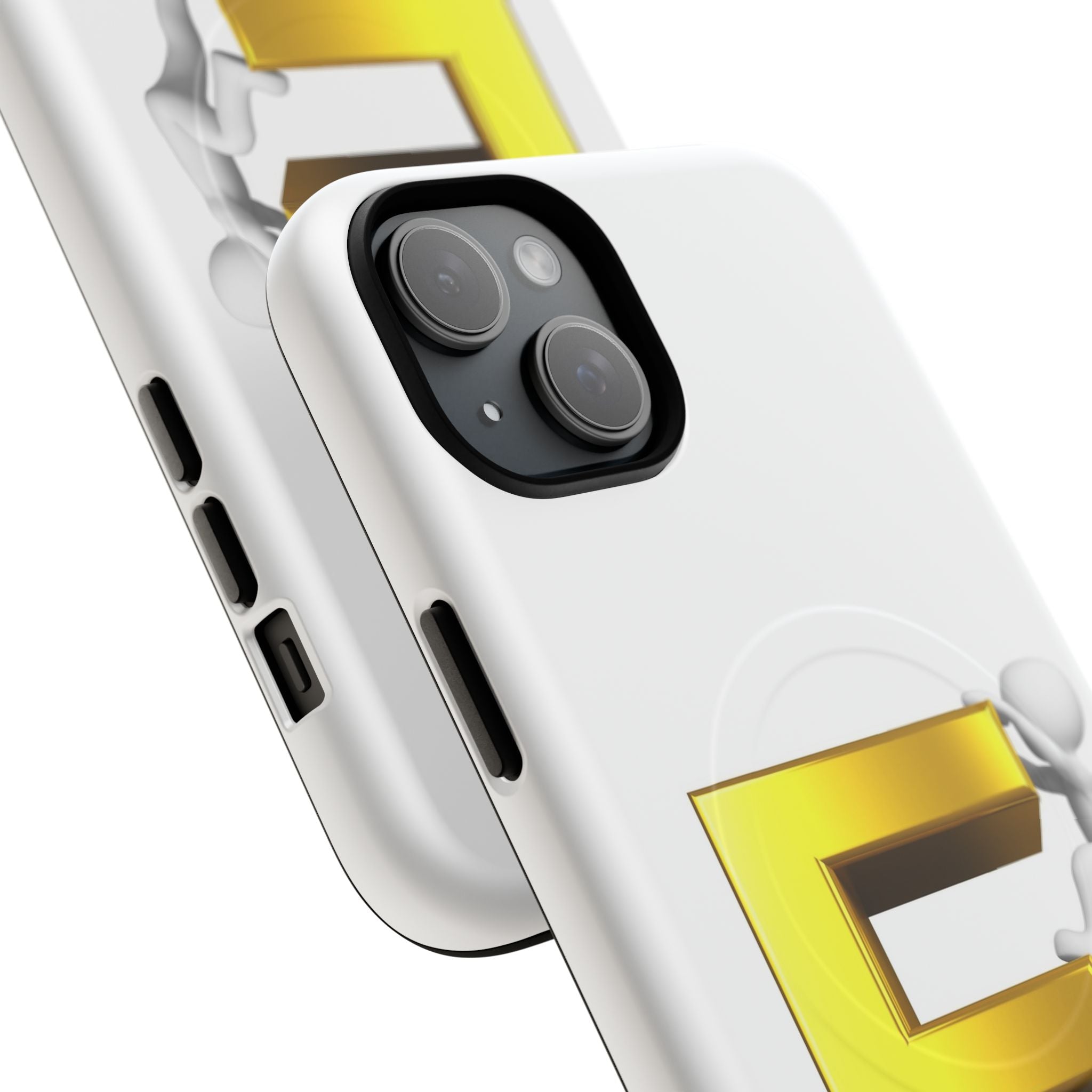 3D Gold Letter F Climber Phone Case | Magnetic Tough Case