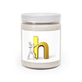Gold Letter H Illustration Candle, Soy Candle 9oz | White Lid
