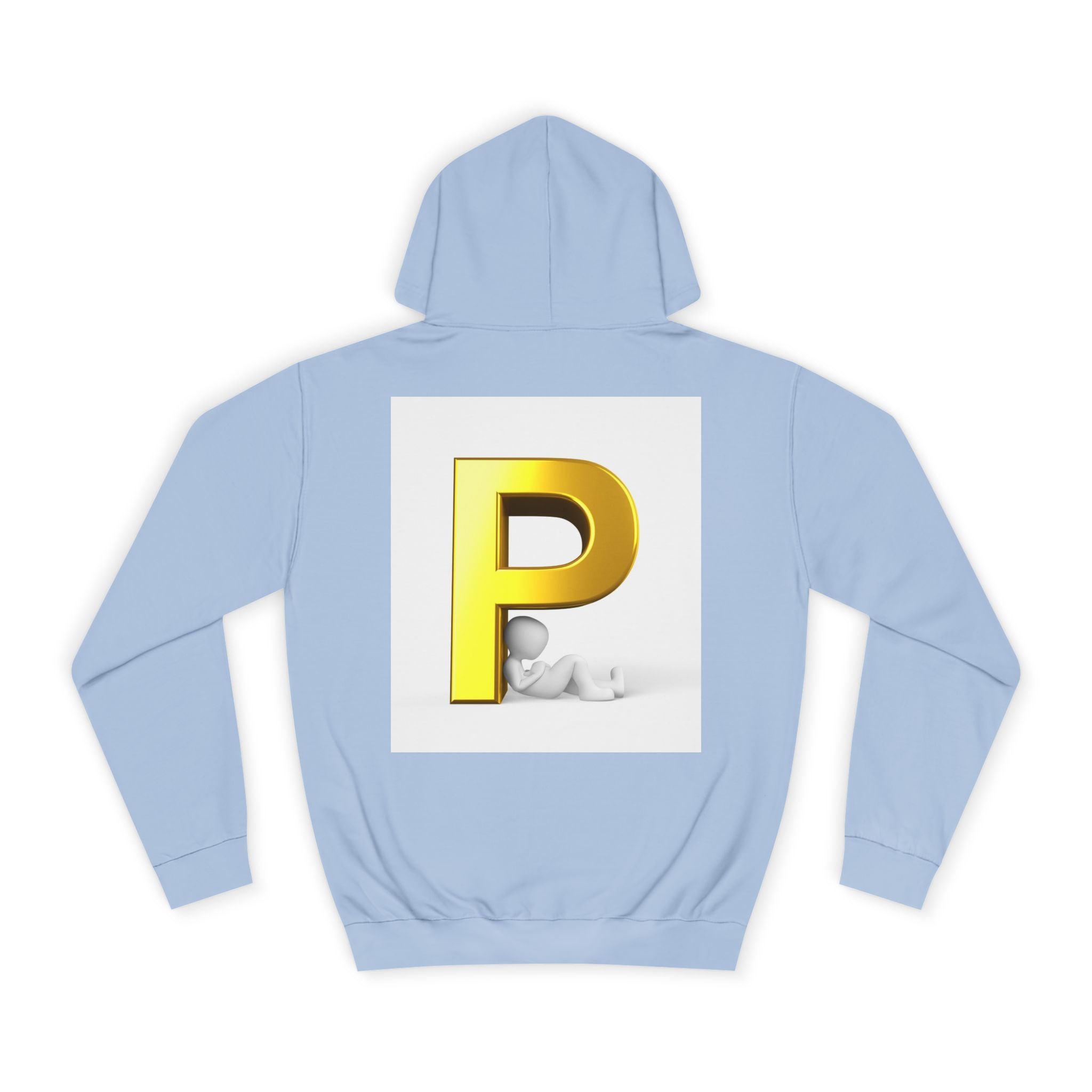 Gold Letter P hoodie | Monogram Initial Pullover