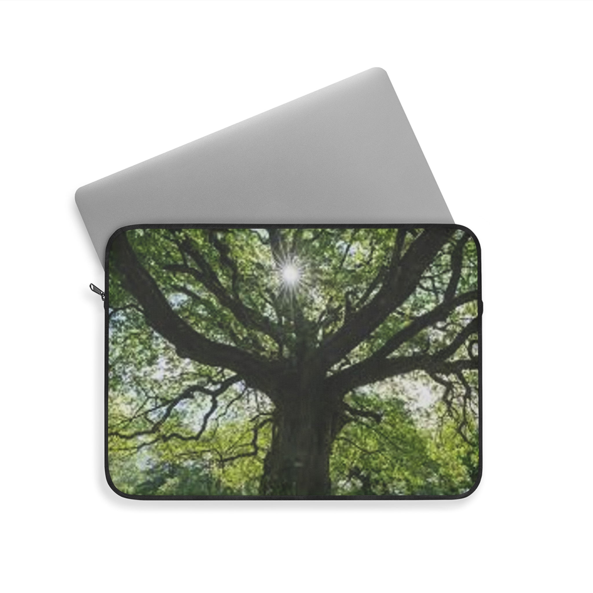 Sunlit Oak Tree Laptop Sleeve | Nature Forest Photography