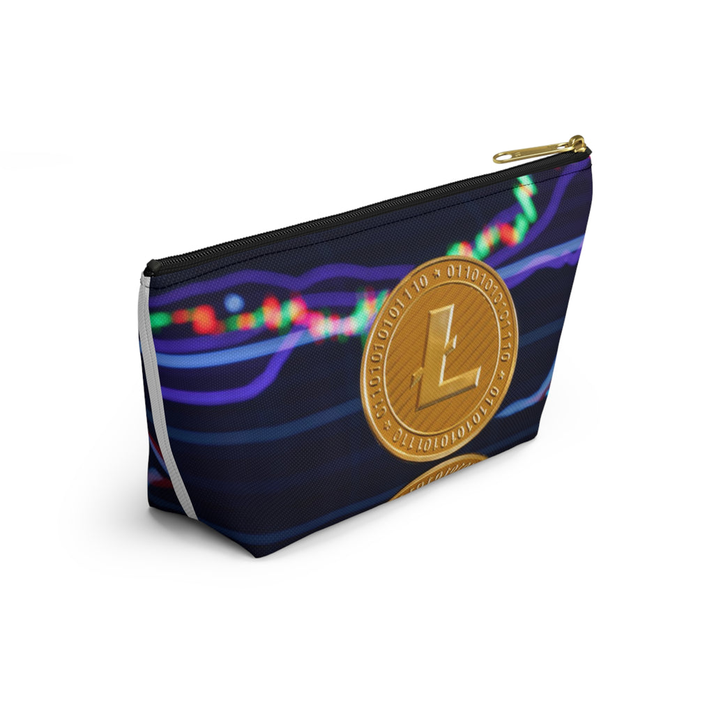 Litecoin Coin Crypto Chart Accessory Pouch