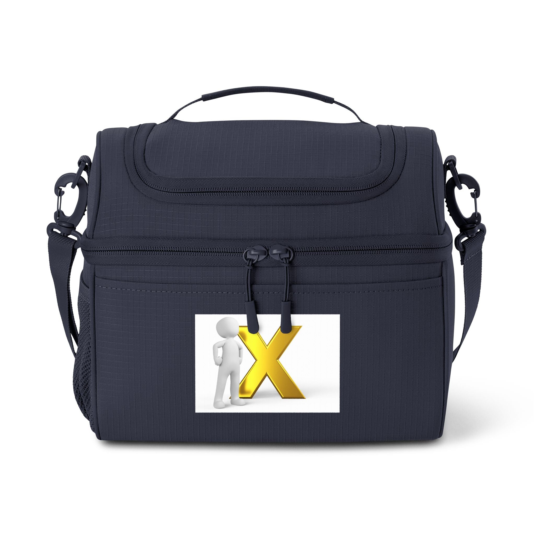 3D Figure with Gold X Cooler Bag | Insulated Lunch Tote