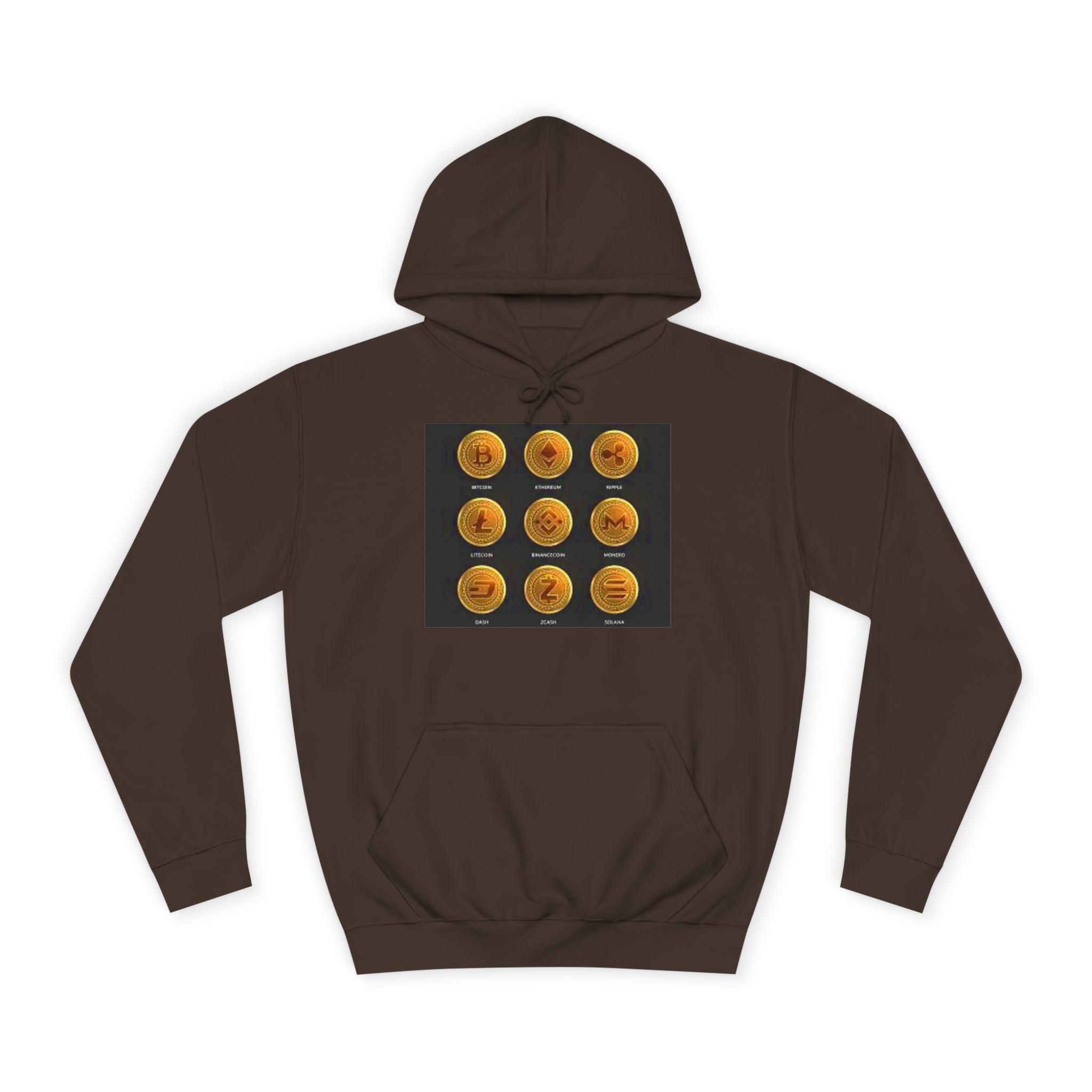Sweat à capuche icônes de crypto-monnaies | Bitcoin Ethereum Litecoin Ripple Doge Zcash Monero