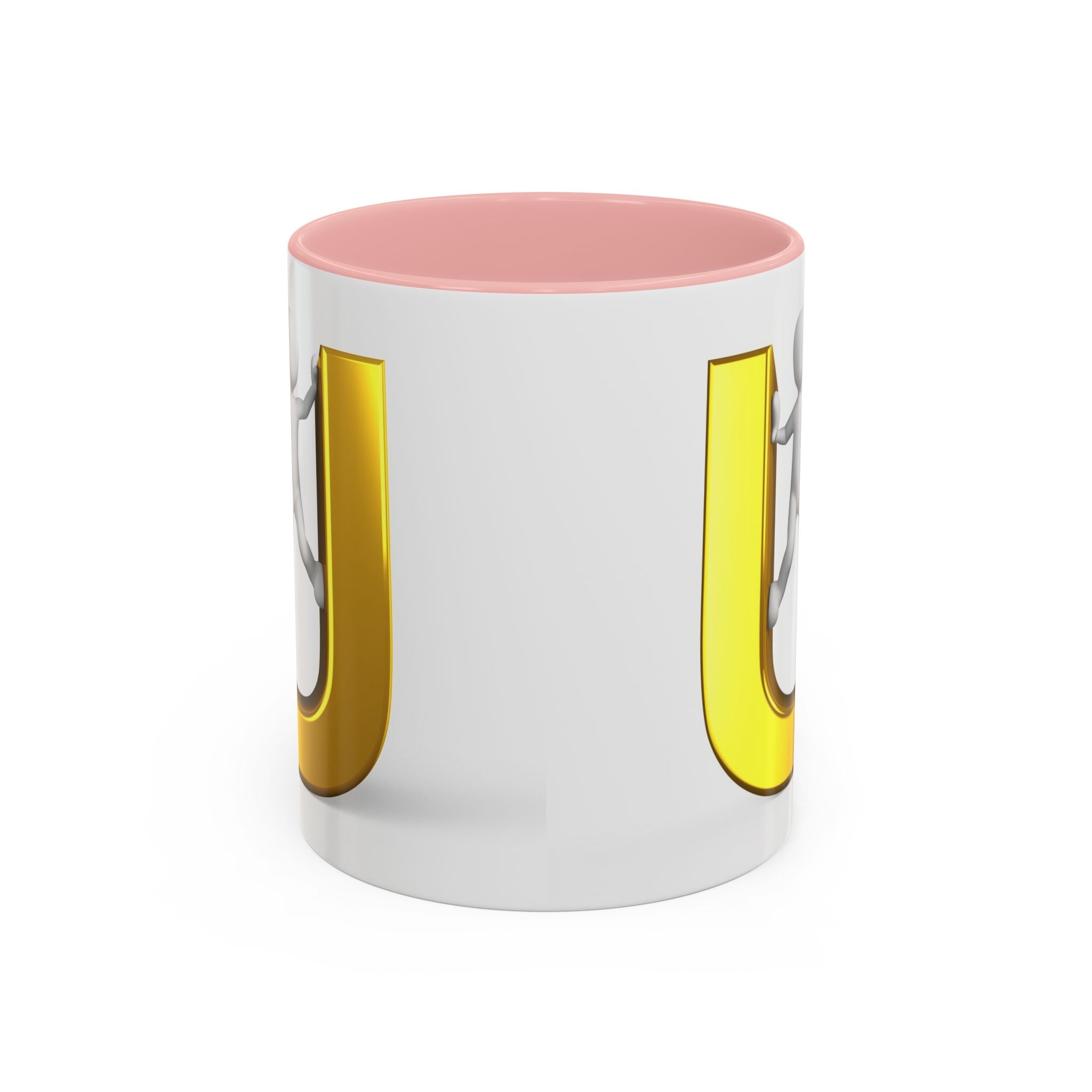 Mug en 3D avec lettre U dorée | Tasse à café 325 ml ou 440 ml