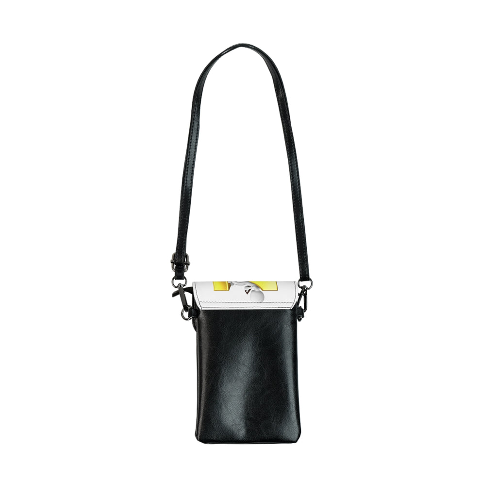 Yellow Letter N Monogram Small Cell Phone Wallet | Crossbody Phone Pouch