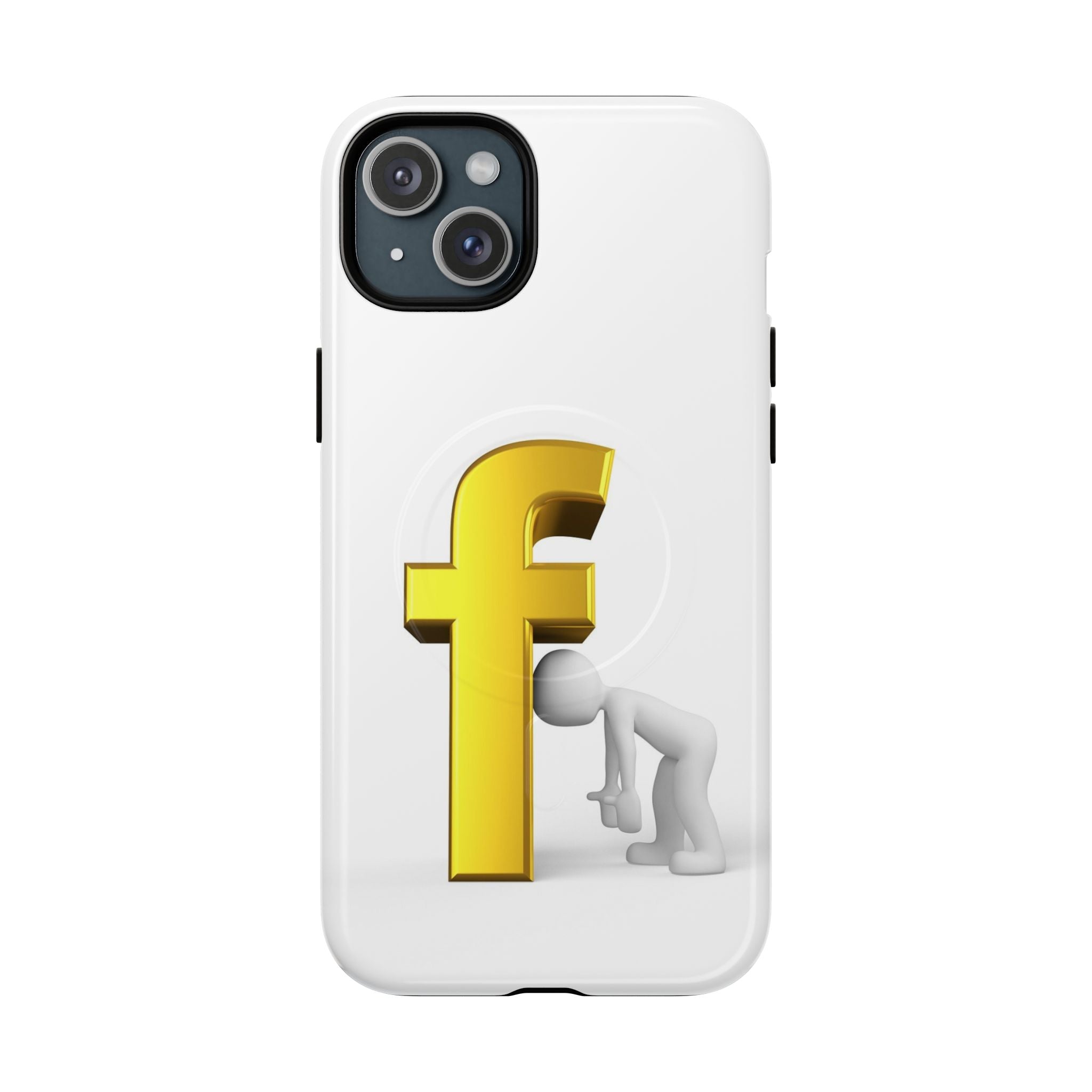 3D Gold Letter F Phone Case | Tough Magnetic Case