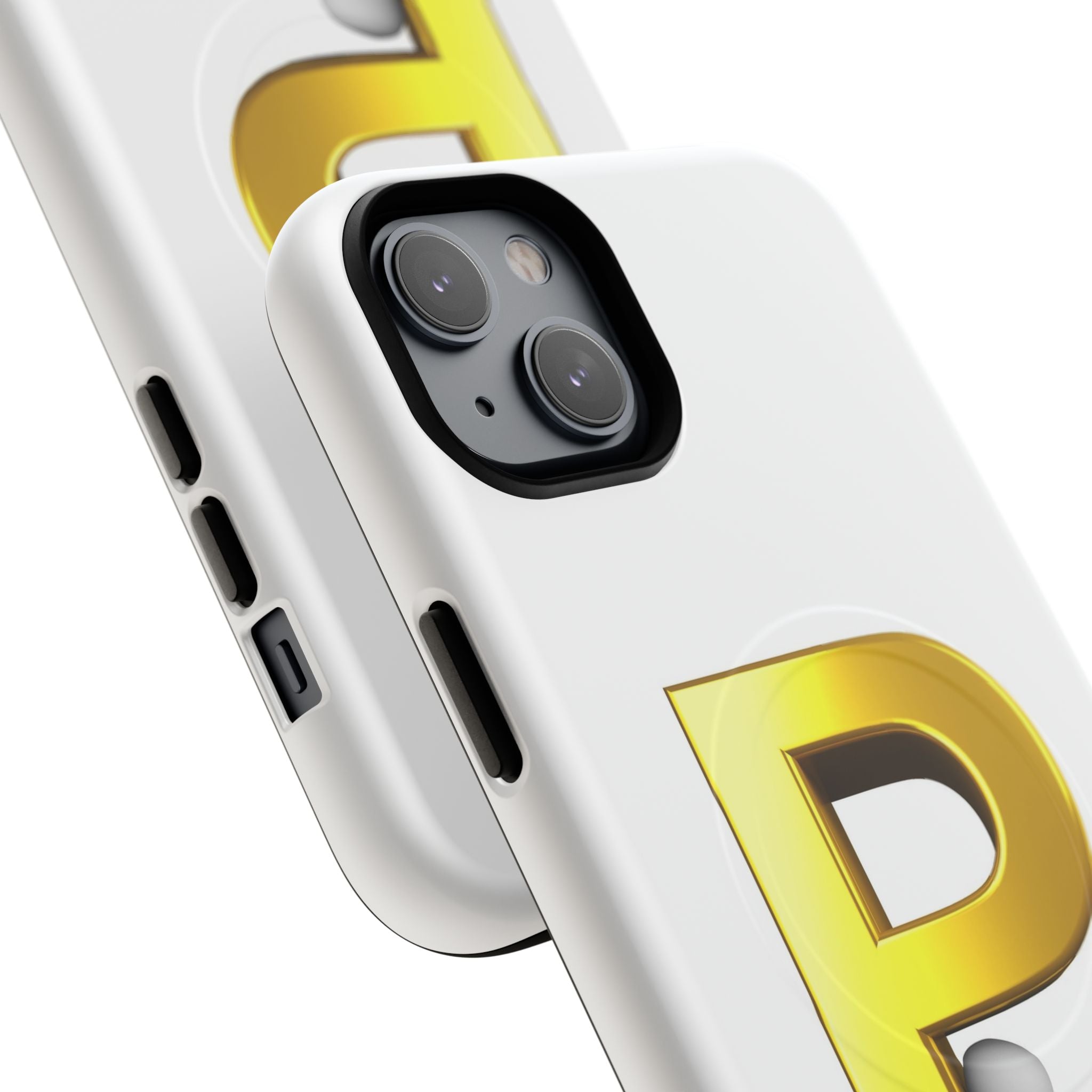 Gold Letter P Monogram Phone Case | Tough Magnetic Case