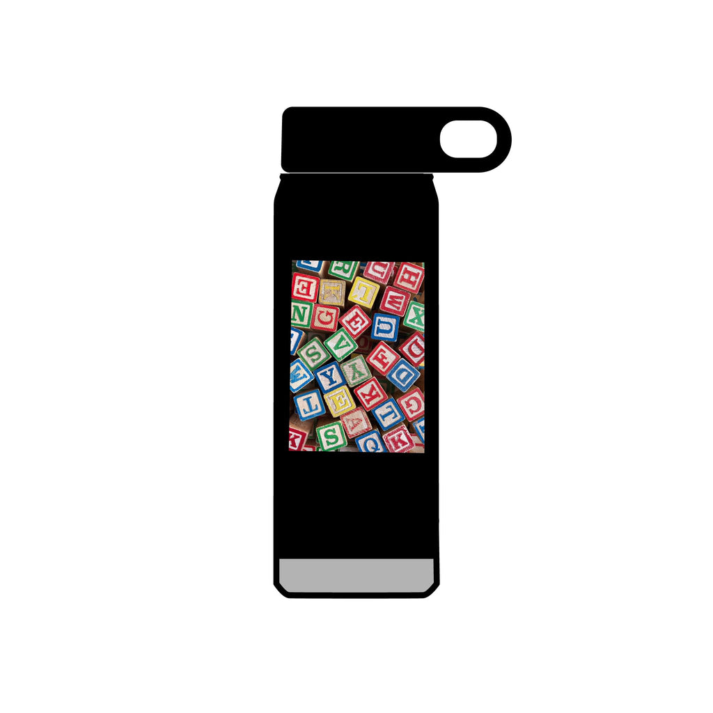 Colorful Alphabet Blocks Water Bottle | 20oz Kids Letter Print