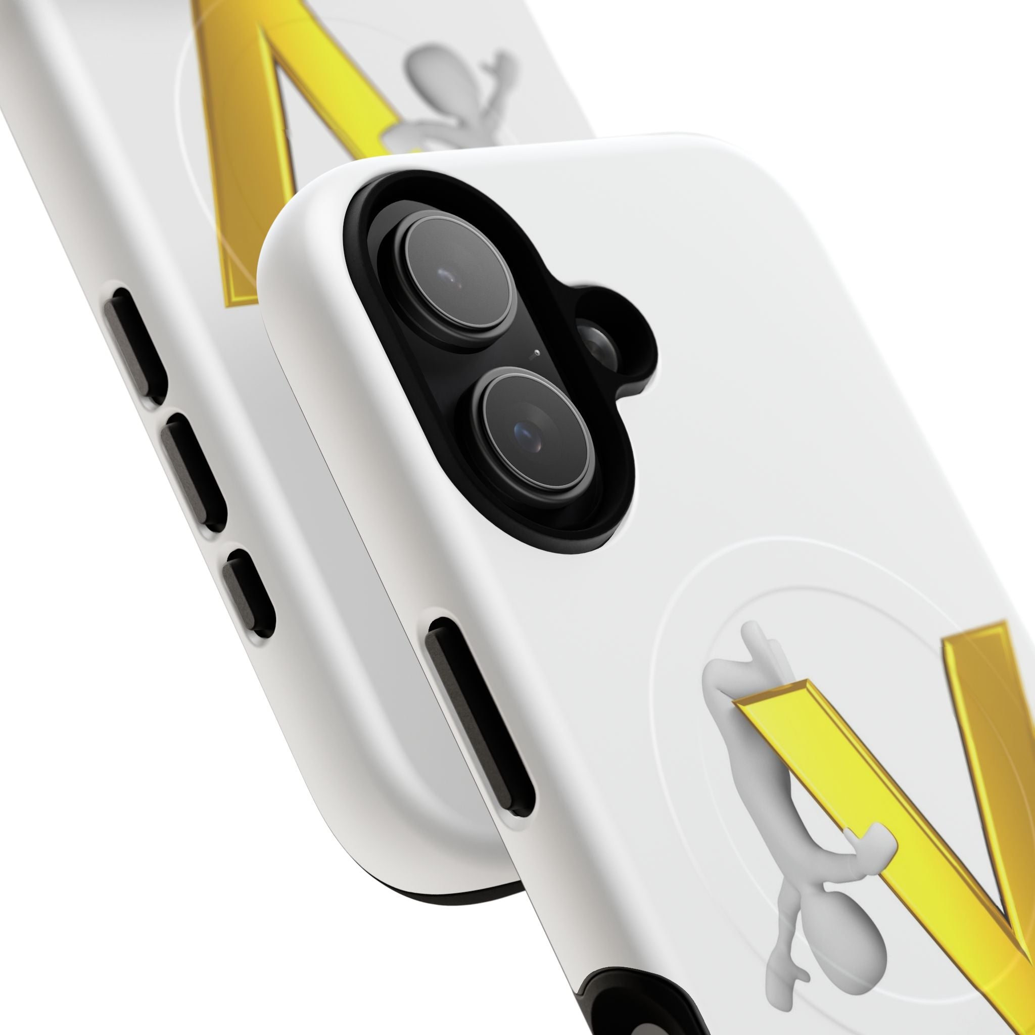 3D Yellow V Letter Phone Case Tough Magnetic Case | Monogram V iPhone Cover