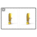 Gold Exclamation Mark 3D Character Tablet Folio Case | Minimalist Illustration